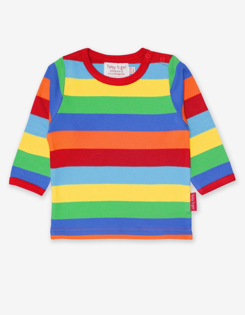 Organic Multi Stripe Long Sleeved T Shirt for Kids