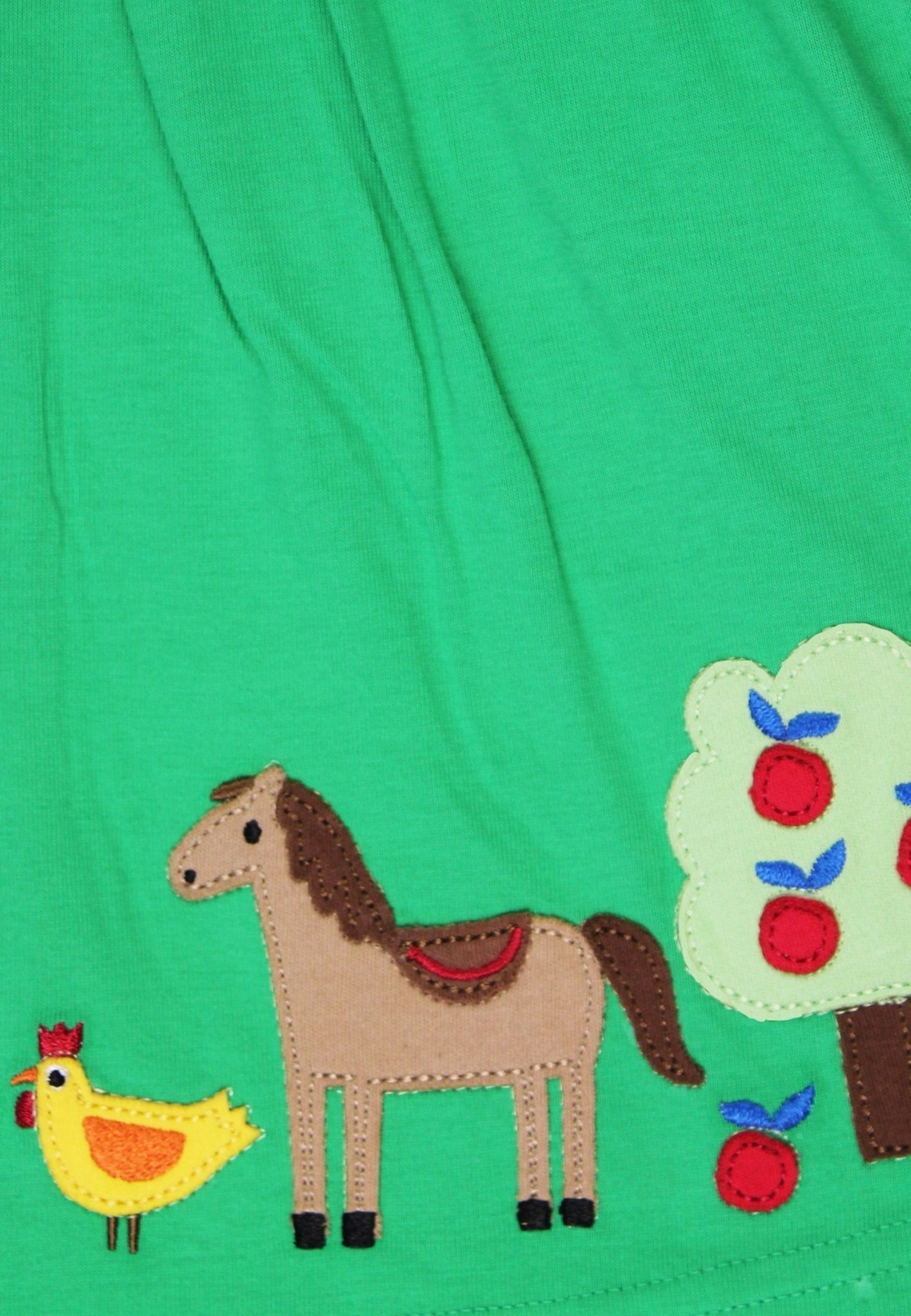 Organic Hillside Applique T-shirt Dress for Little Ones