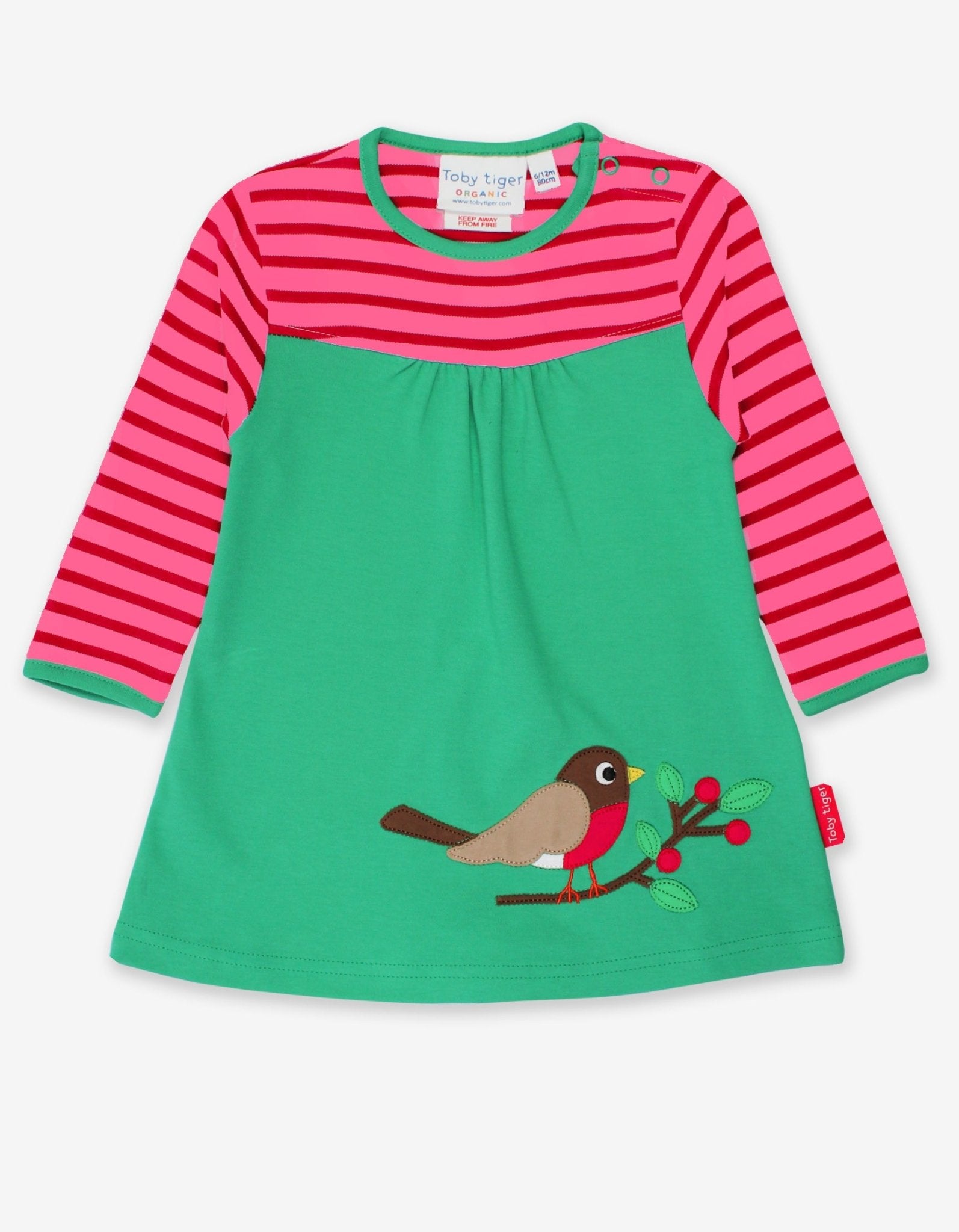 Organic Robin Applique Dress for Little Ones