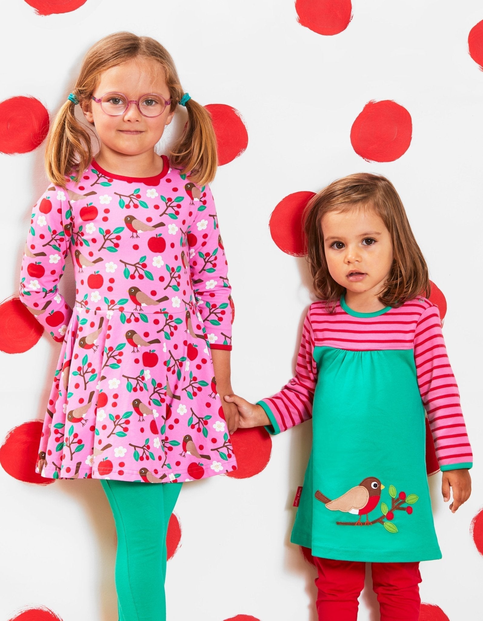 Organic Robin Applique Dress for Little Ones