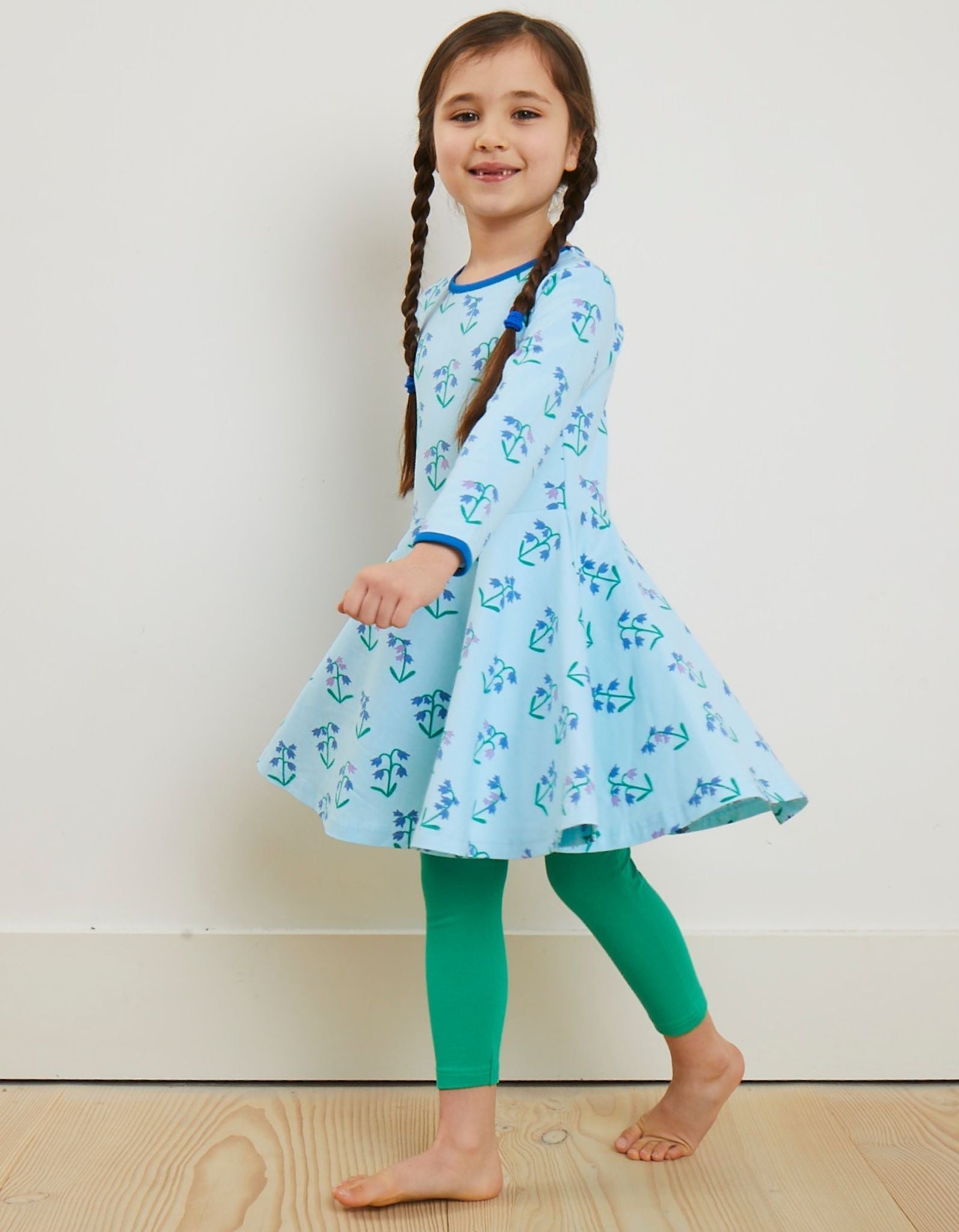 Organic Spring Print Skater Dress for Kids