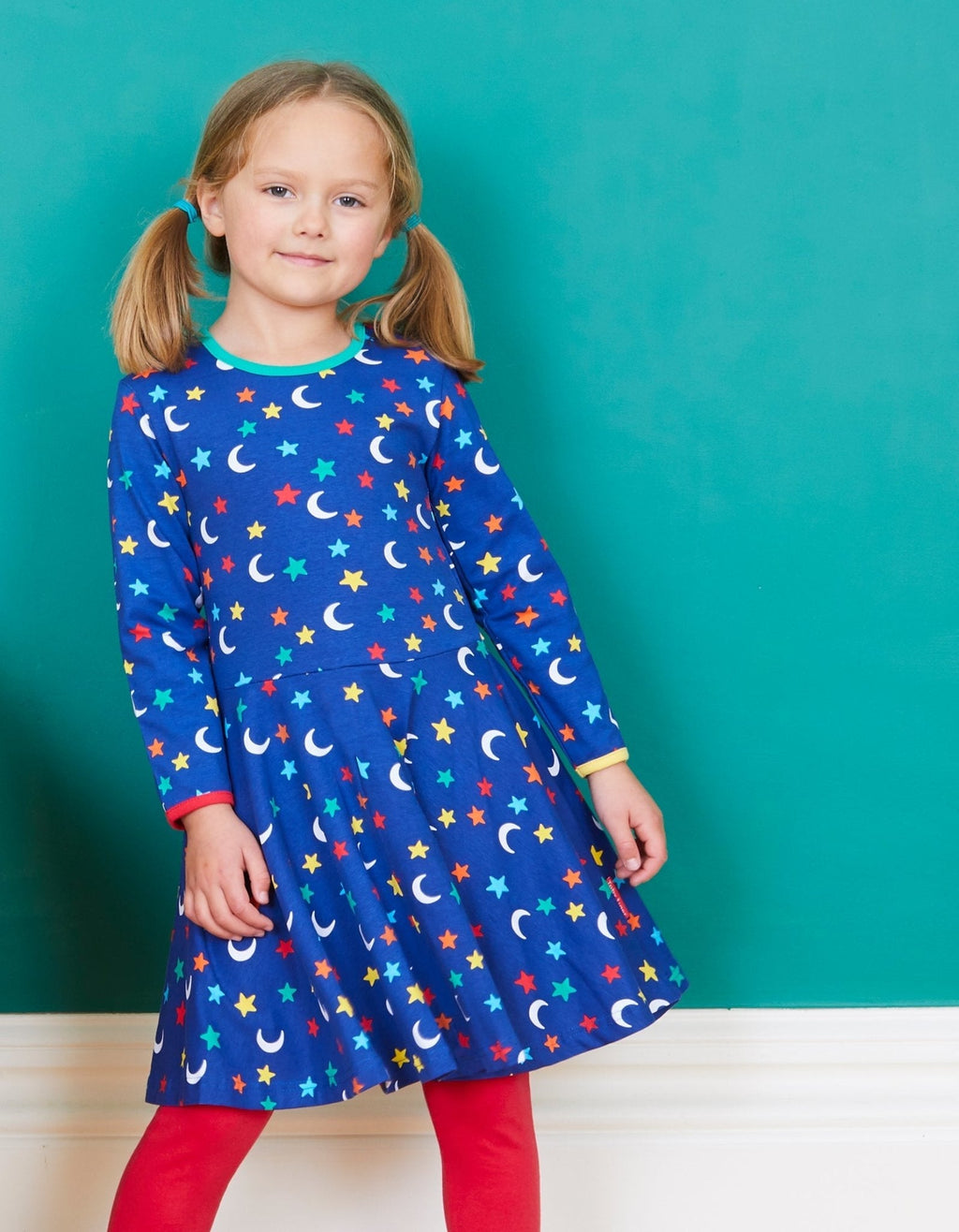 Organic Star Print Skater Dress for Little Ones