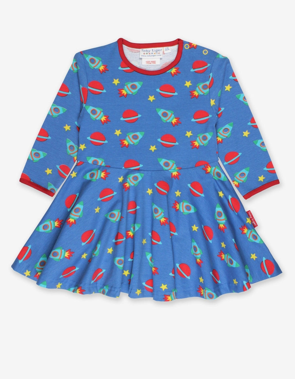 Organic Space Print Skater Dress for Little Ones