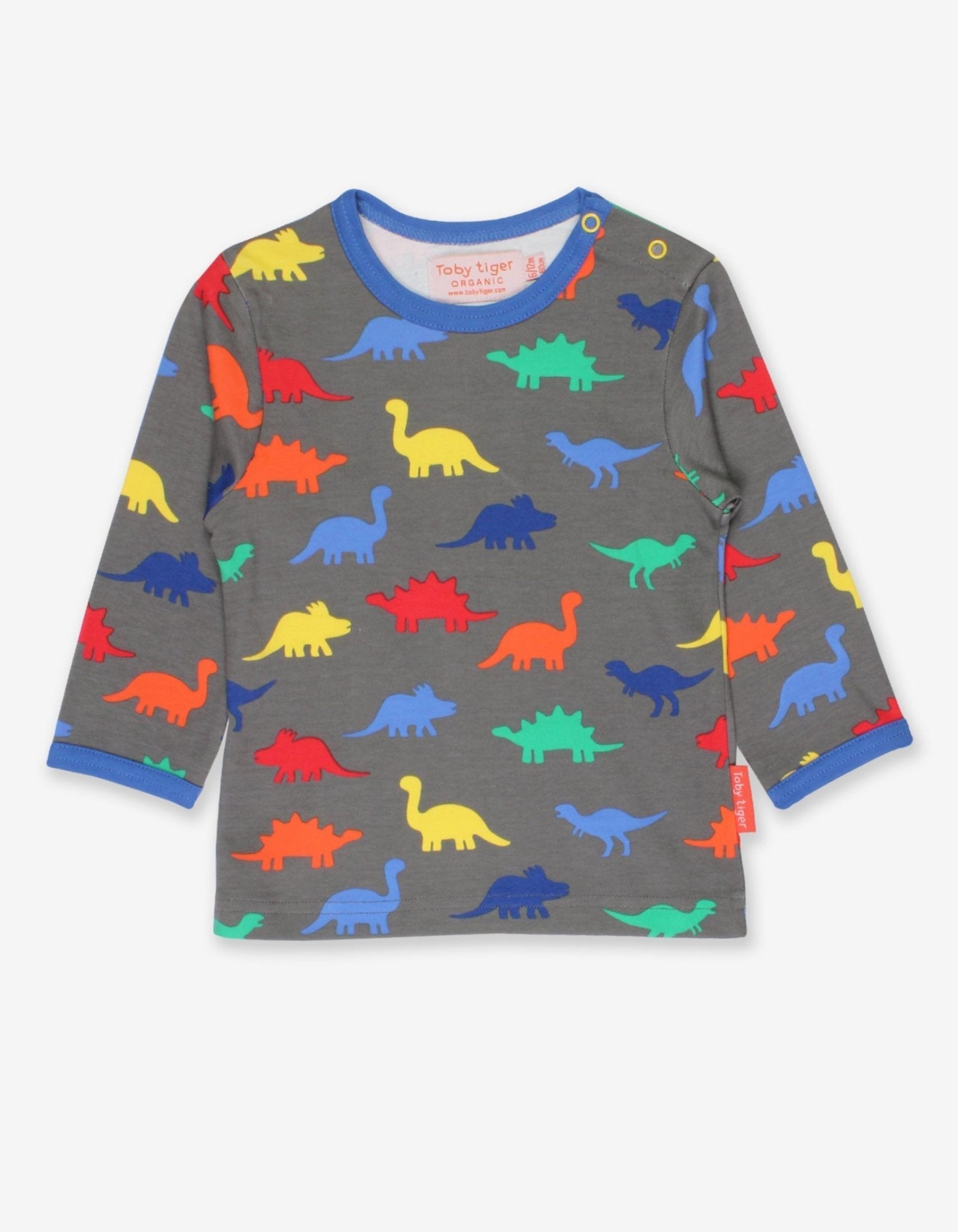 Organic Dinosaur Print Long Sleeve T Shirt for Kids