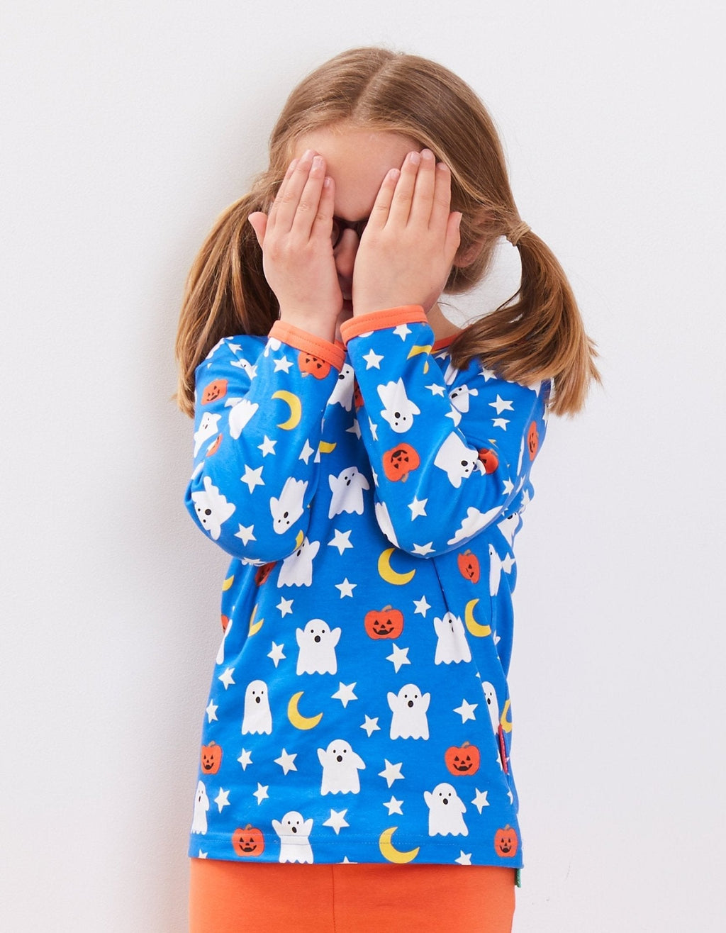 Organic Halloween Print Long Sleeved T Shirt