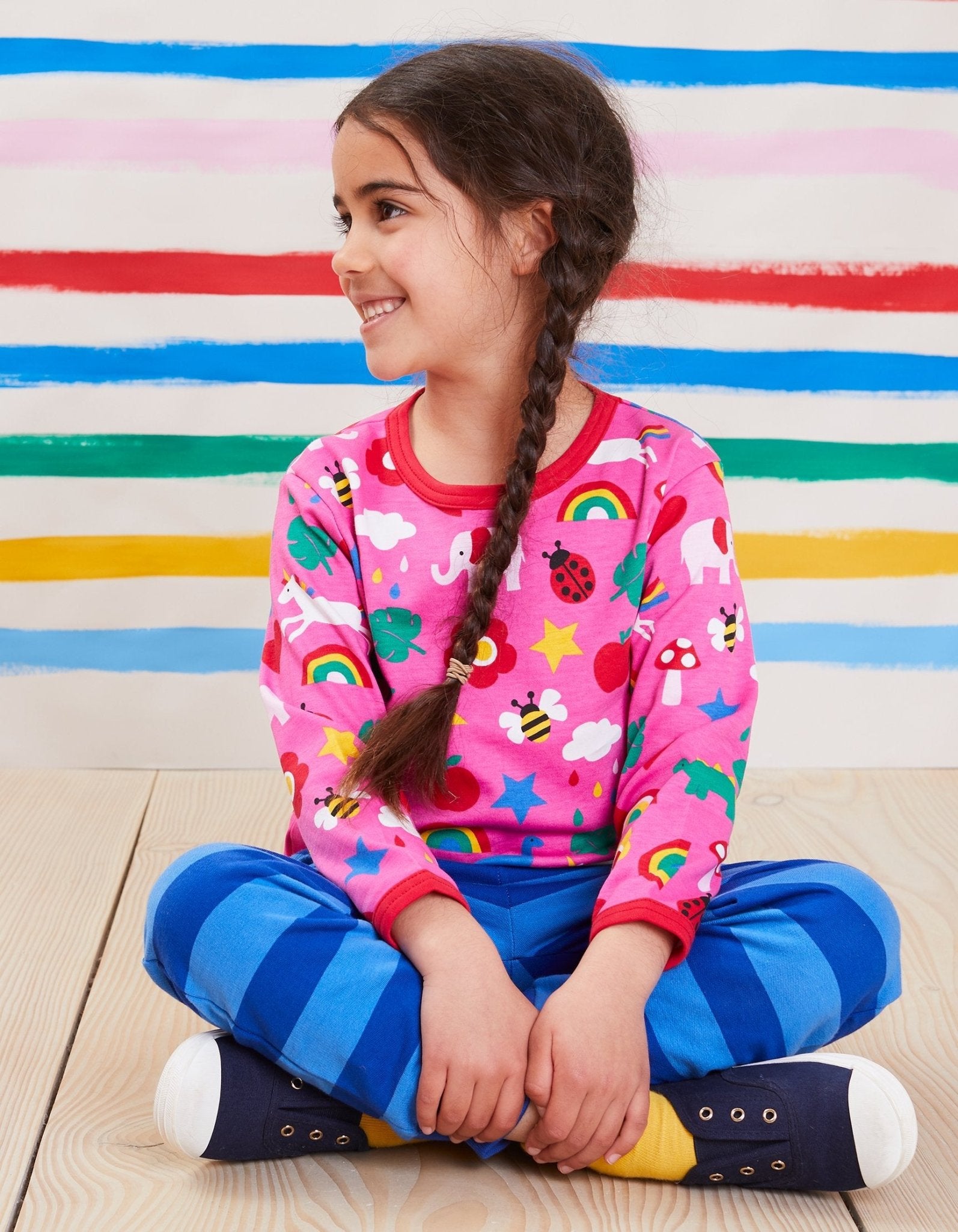 Organic Magical Mix Up Print Long Sleeved T Shirt for Kids