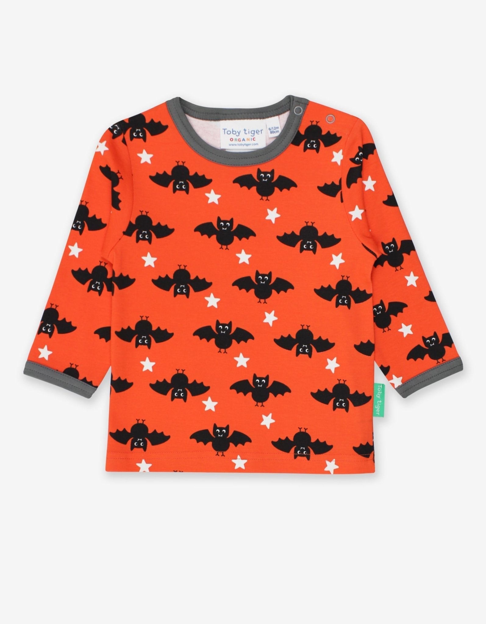 Organic Bat Print Long Sleeved T Shirt
