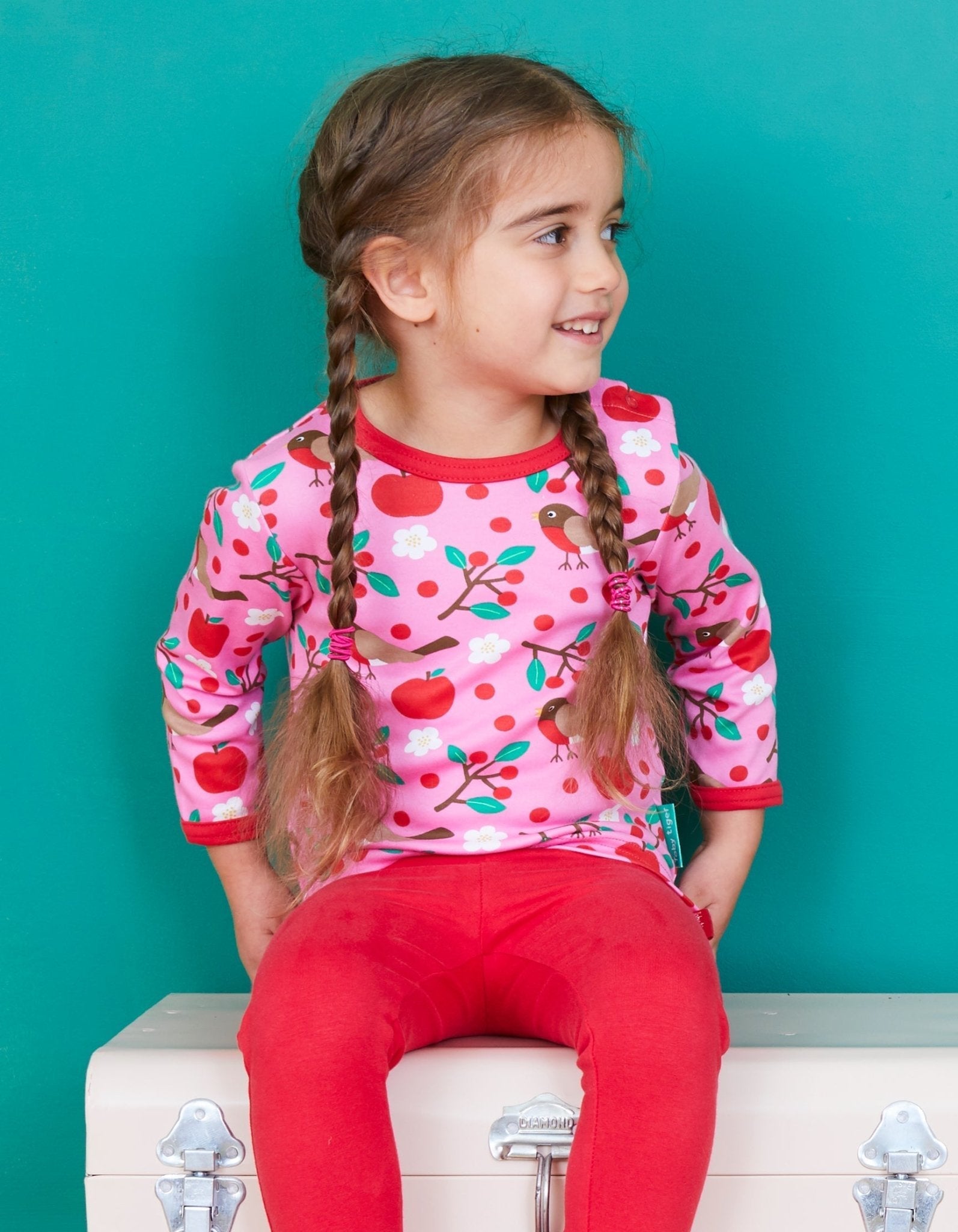 Organic Robin Print Long Sleeve T Shirt