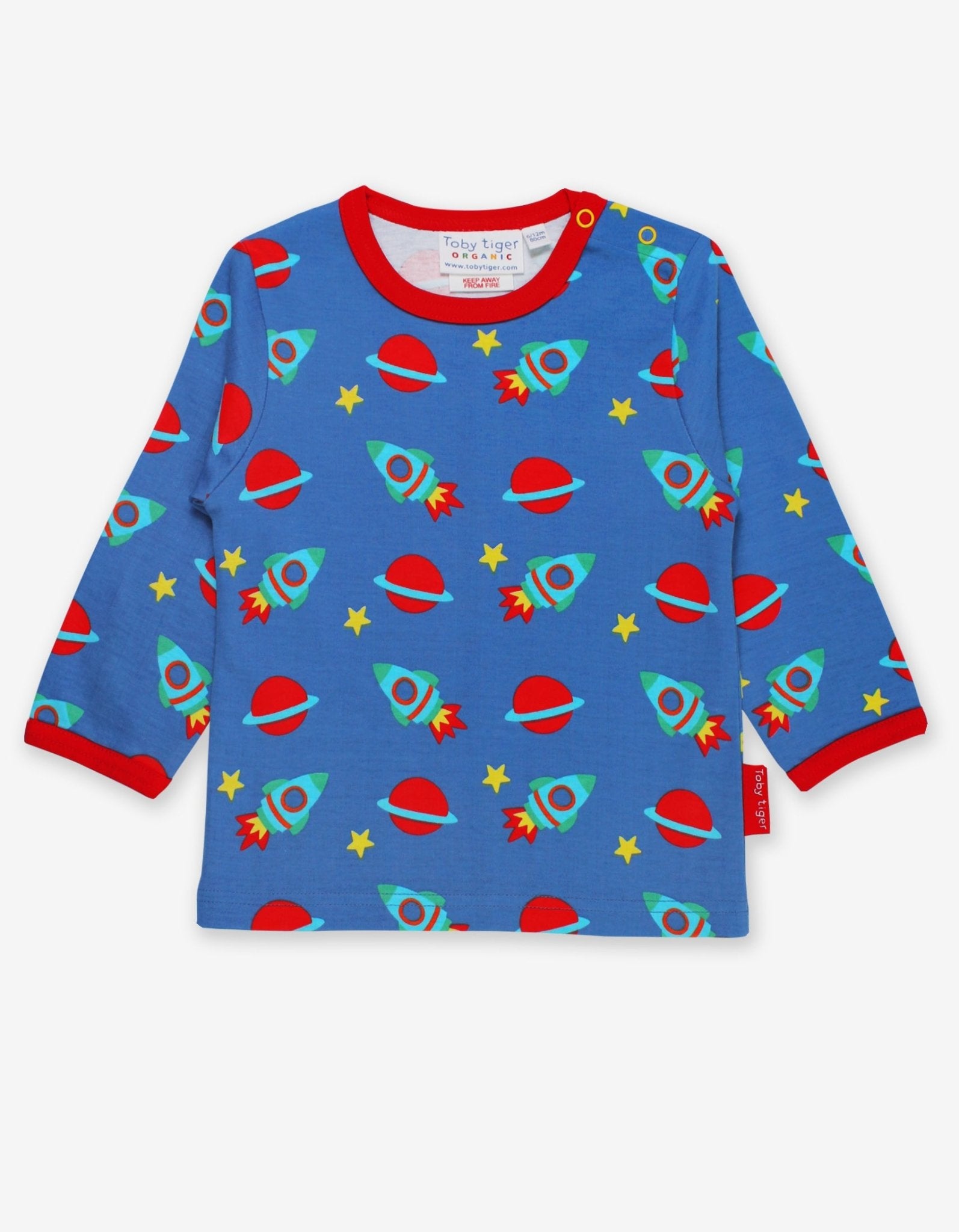 Organic Space Print Long Sleeved T Shirt for Kids