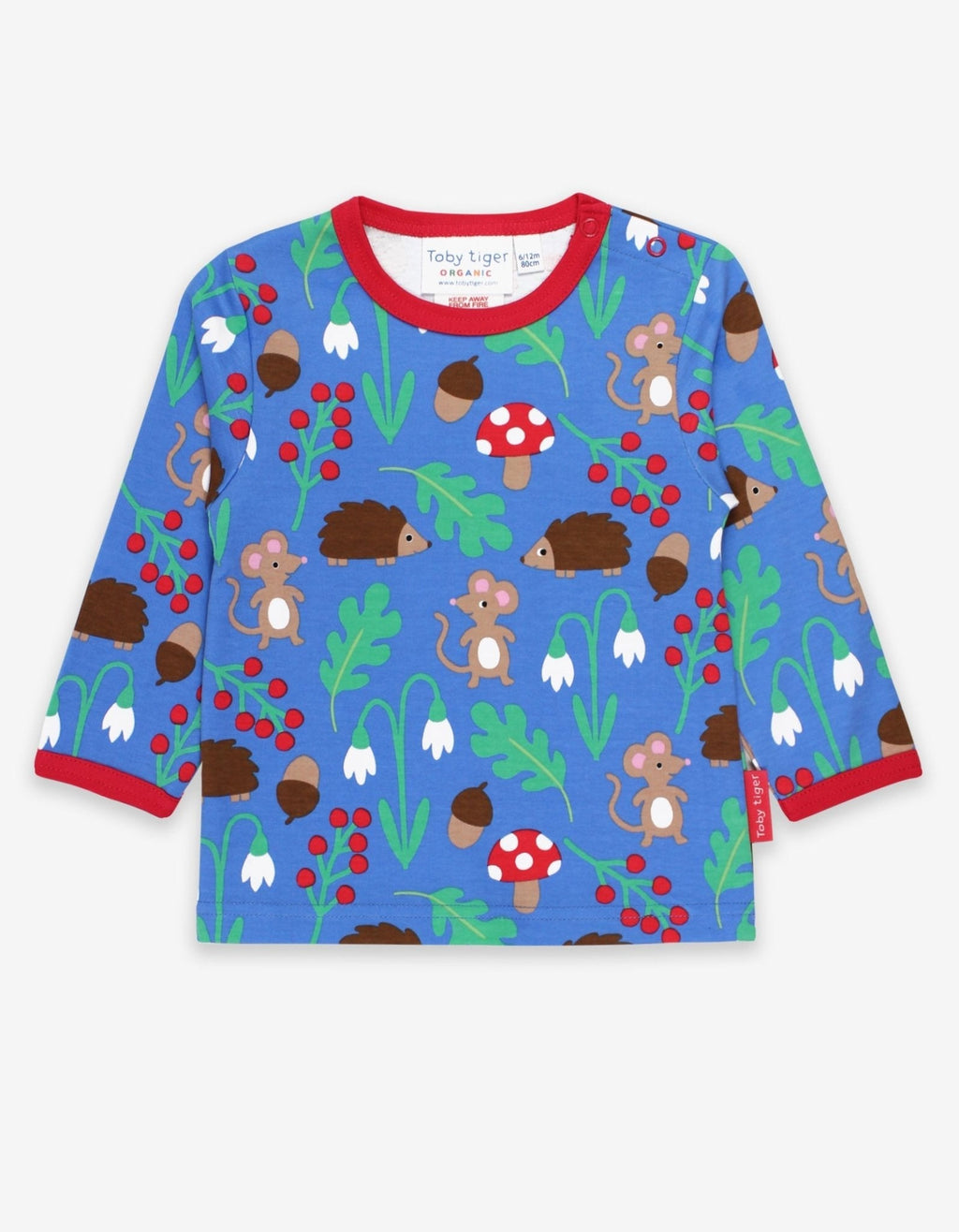 Organic Woodland Print Long Sleeve T Shirt for Kids