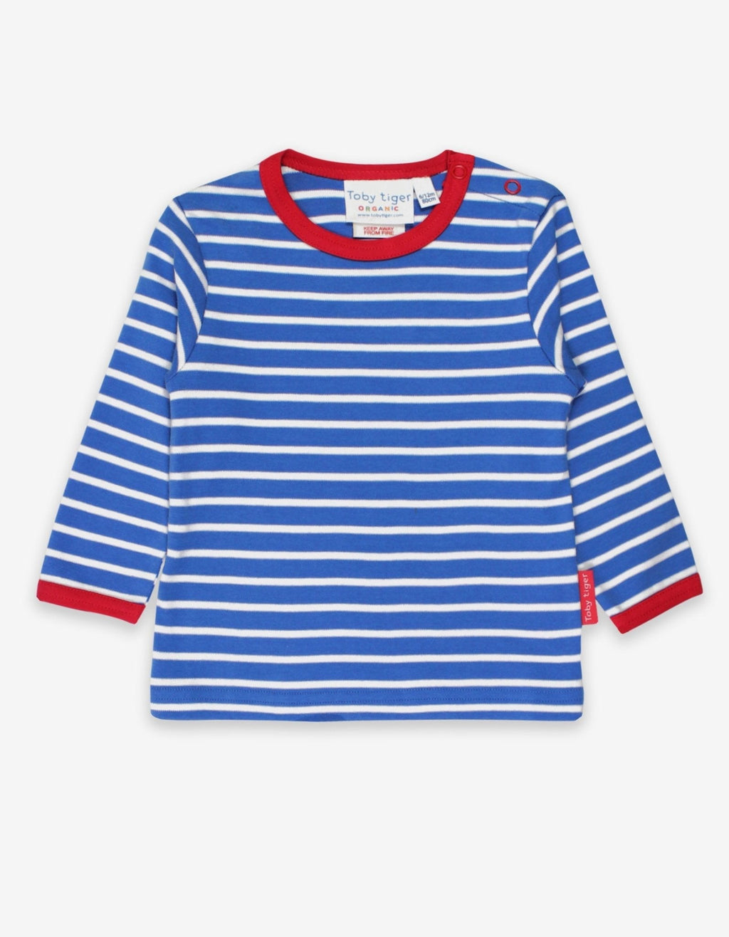 Organic Blue Breton Long Sleeved T Shirt for Kids