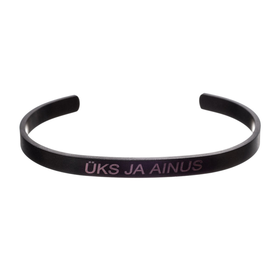 Customizable Matte Black Bracelet – Durable & Personalized by Olla at www.brixbailey.com