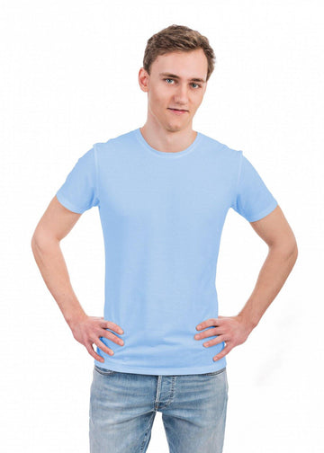 Tan-Through T-Shirt For Men - Light Blue