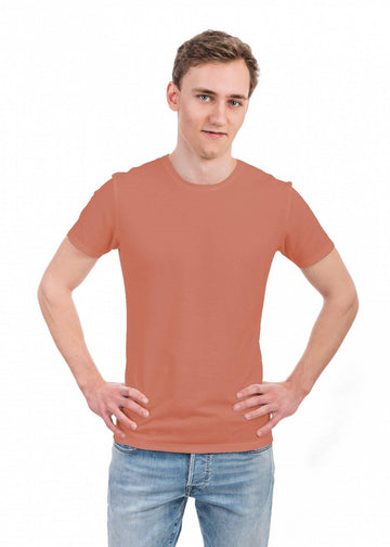 Tan-Through T-Shirt For Men - Terracotta