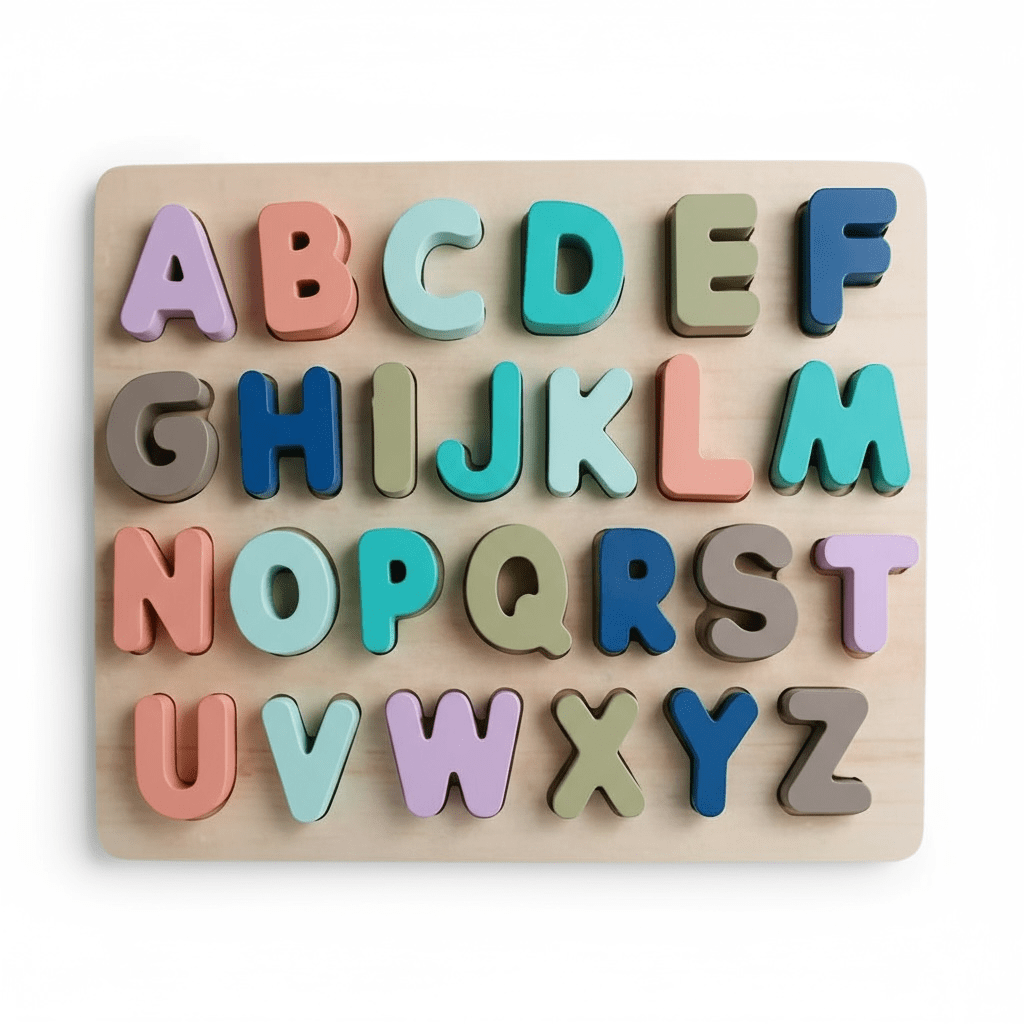 Wooden Capital Letter Puzzle for Children