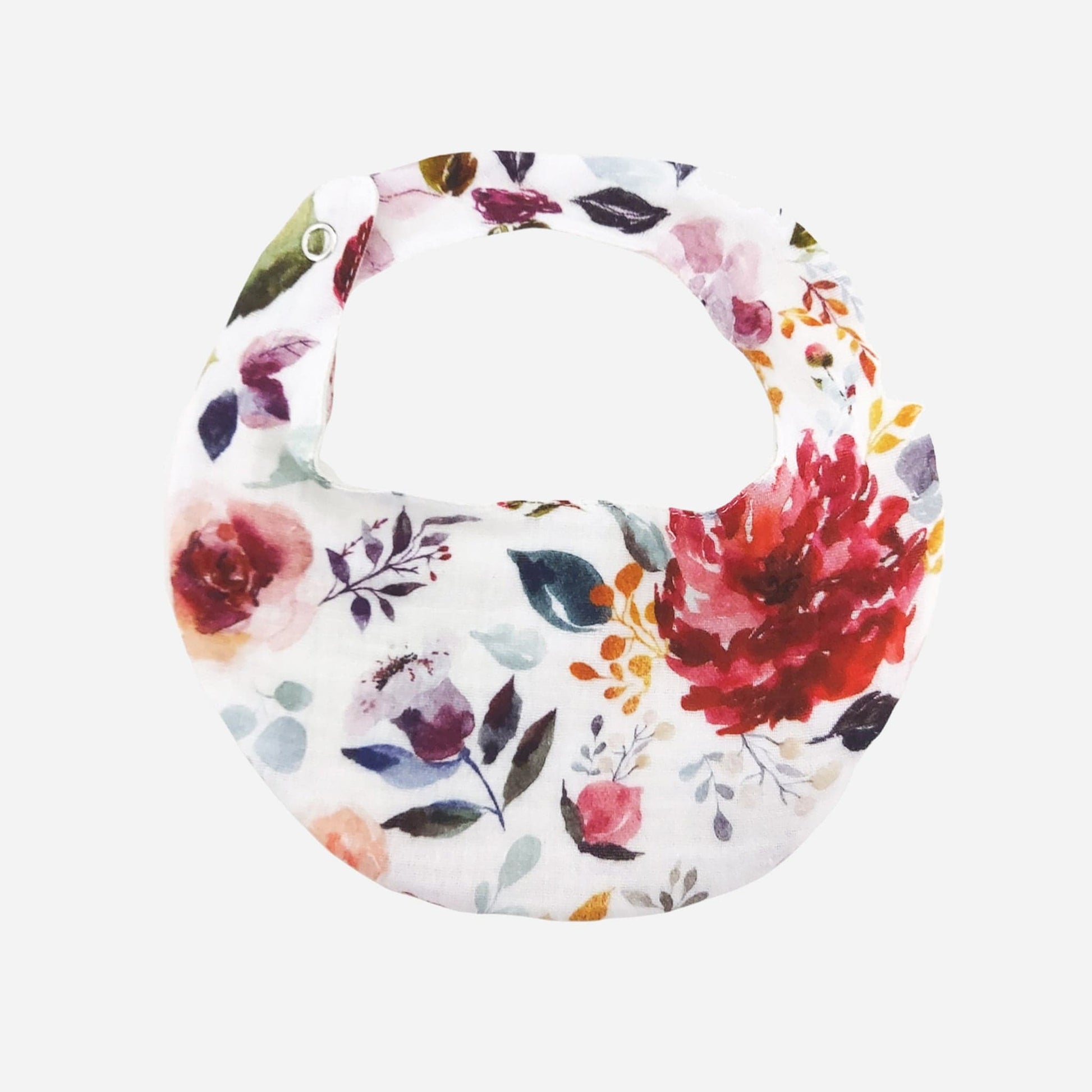 Magenta Floral Muslin Dribble Bib