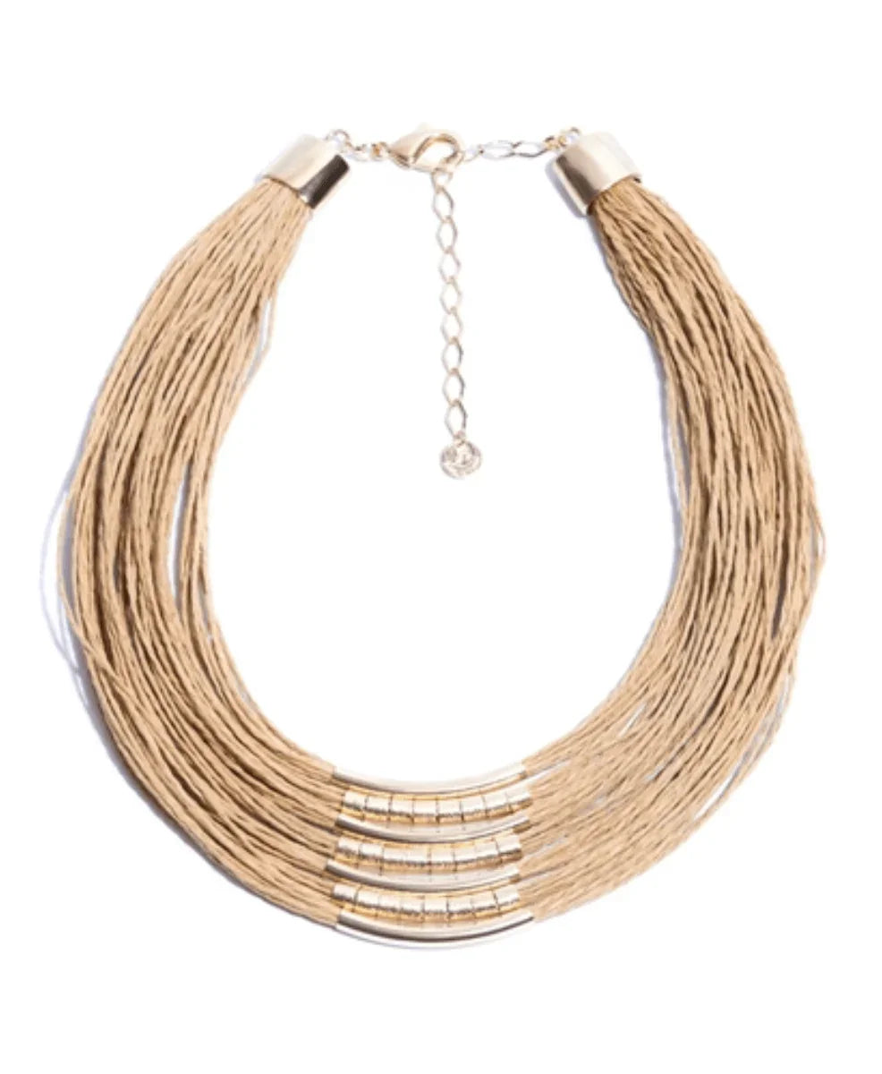Mãos da Terra Golden Rice Straw Necklace