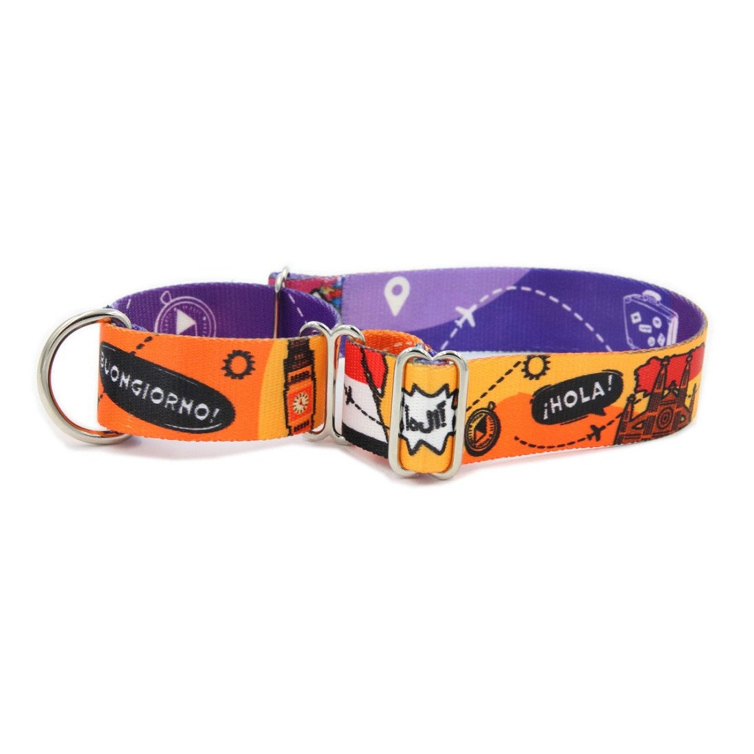 elegant martingale dog collar in soft matte finish for refined travel gear