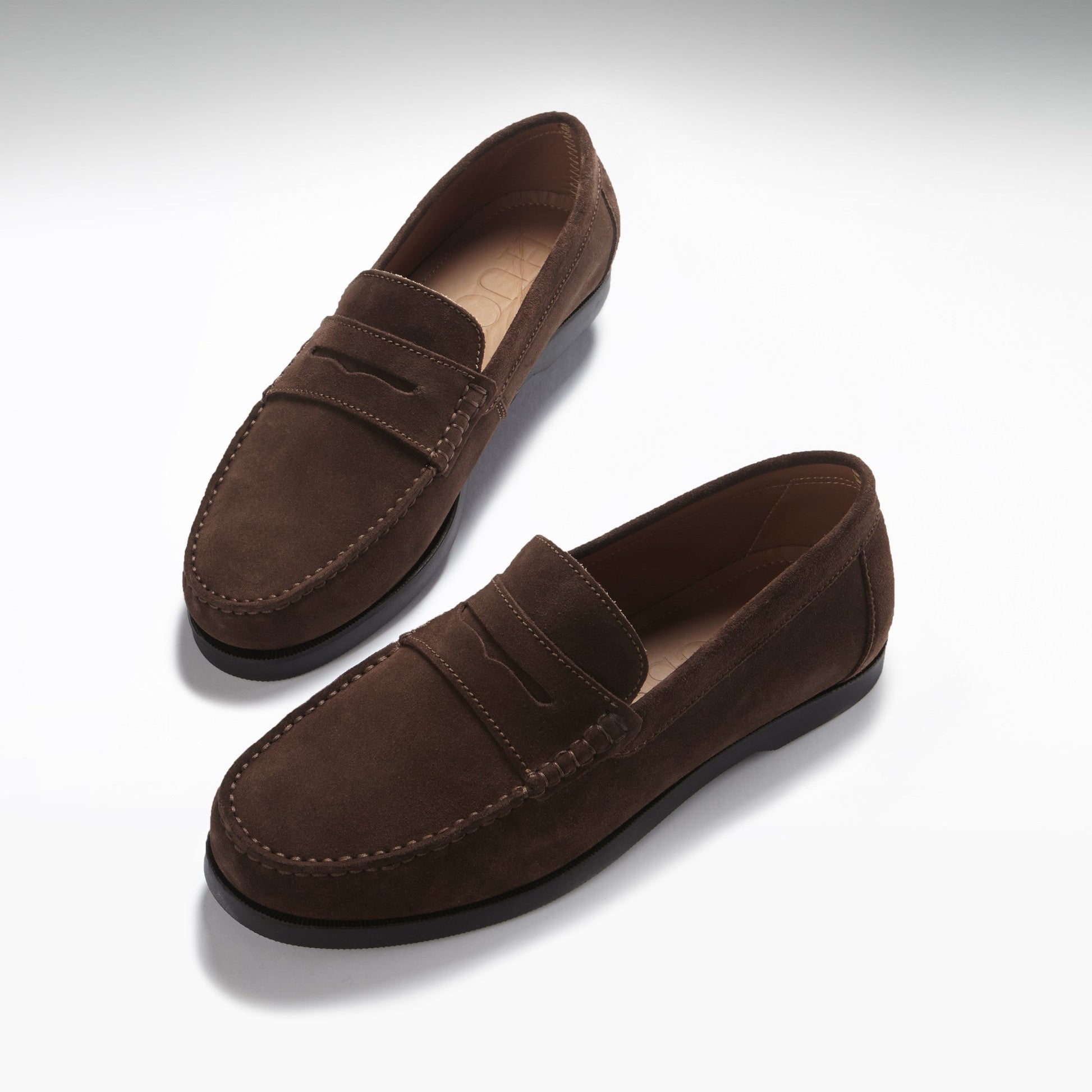 Brown Suede Boat Loafers