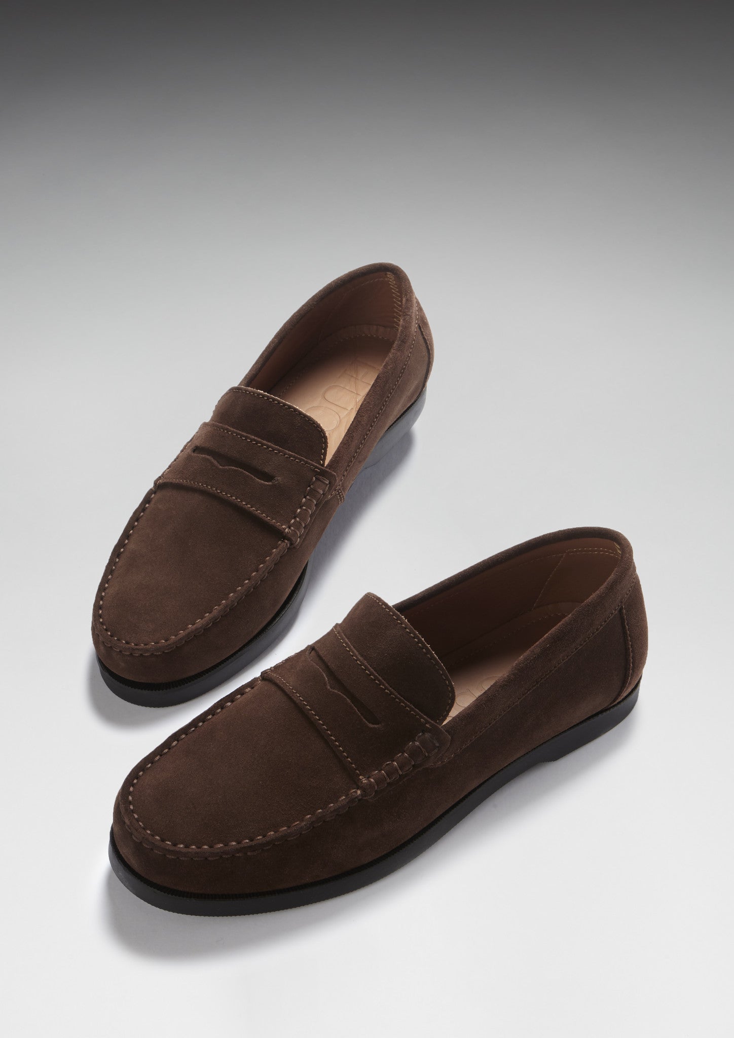 Brown Suede Boat Loafers