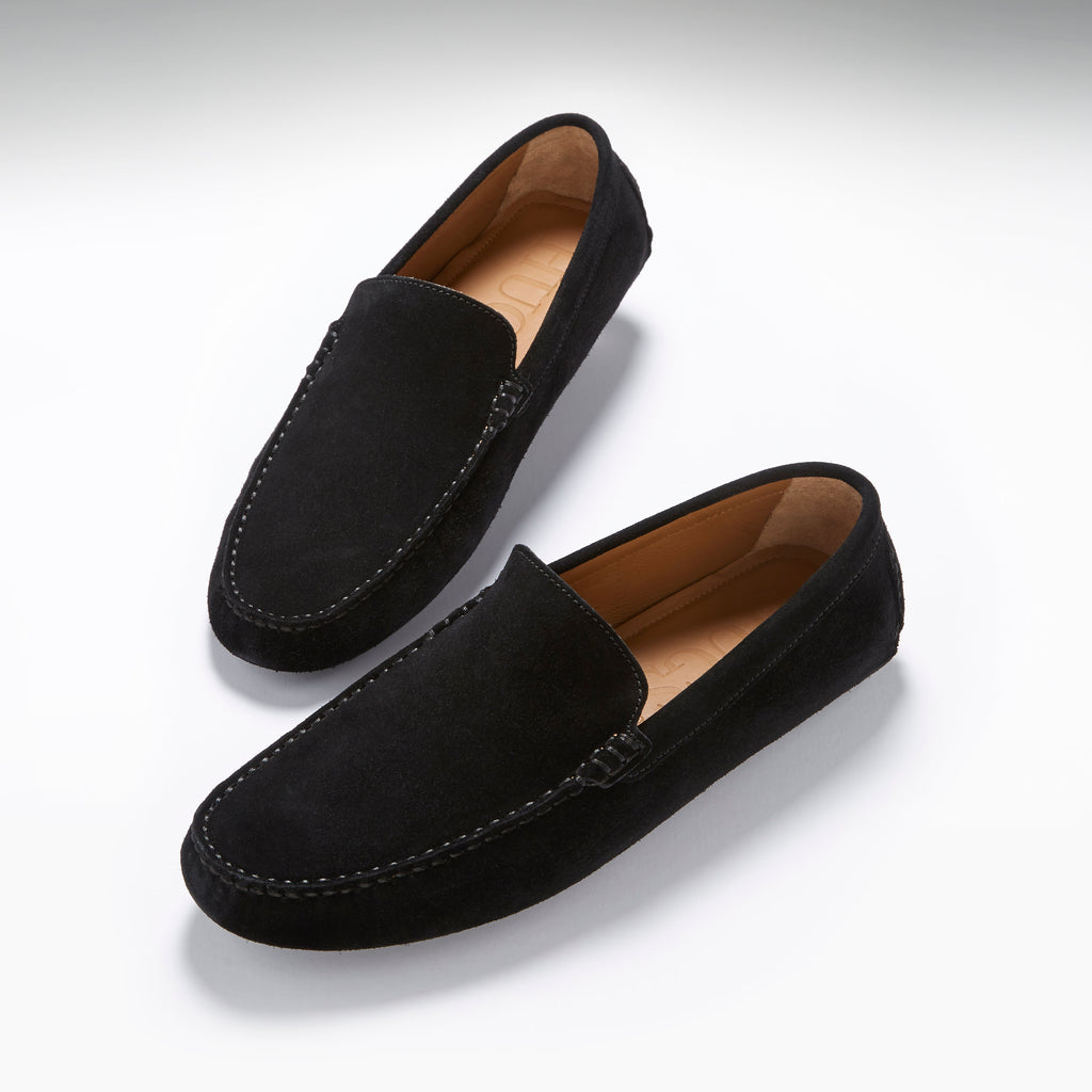 Black Suede Driving Loafer