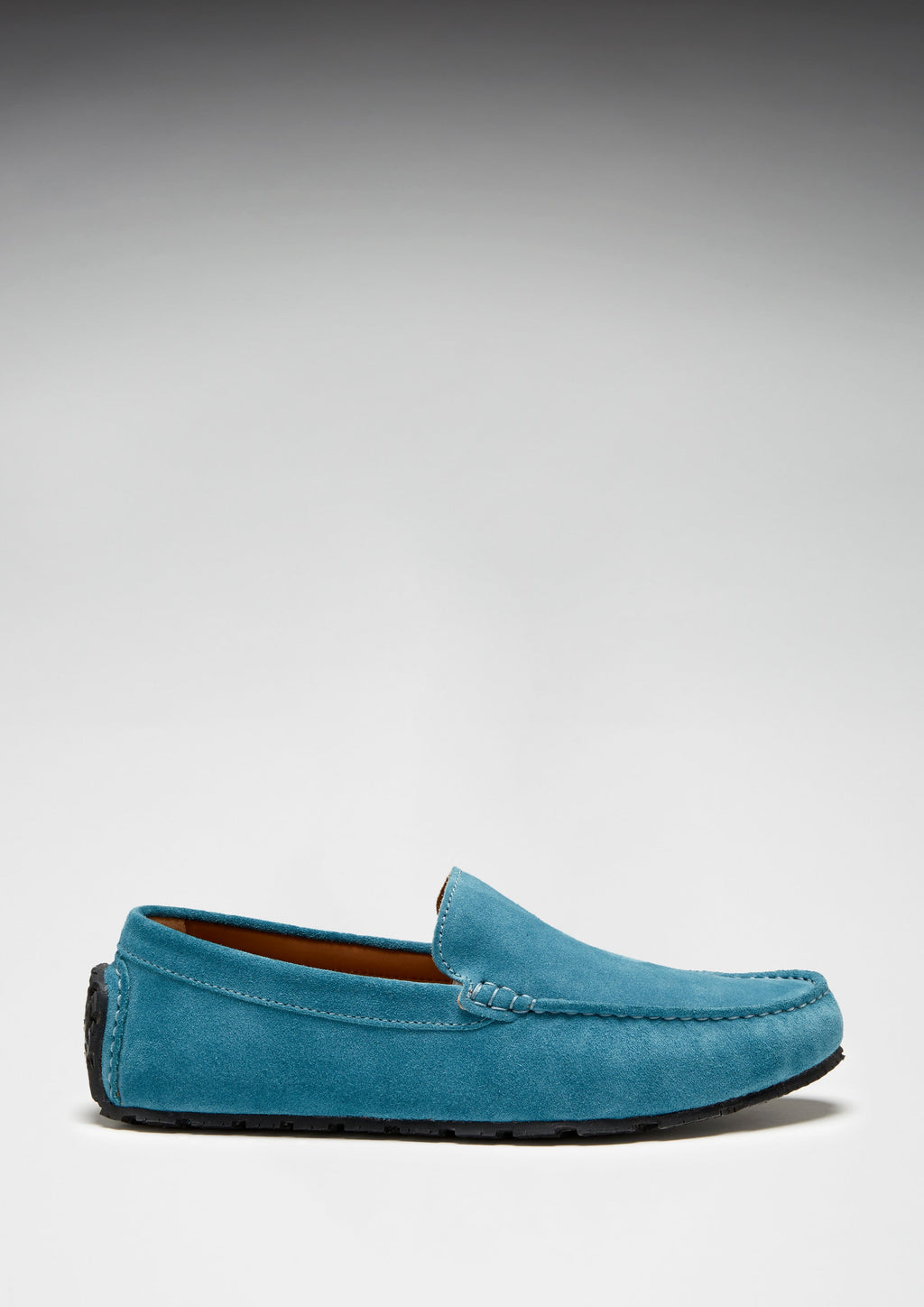 Petrol Blue Suede Driving Loafers