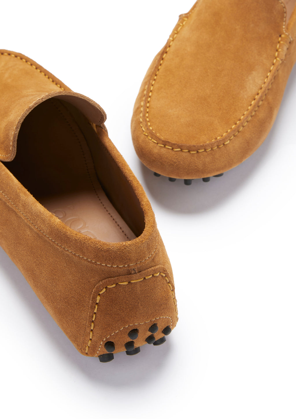 Tobacco Suede Driving Loafers