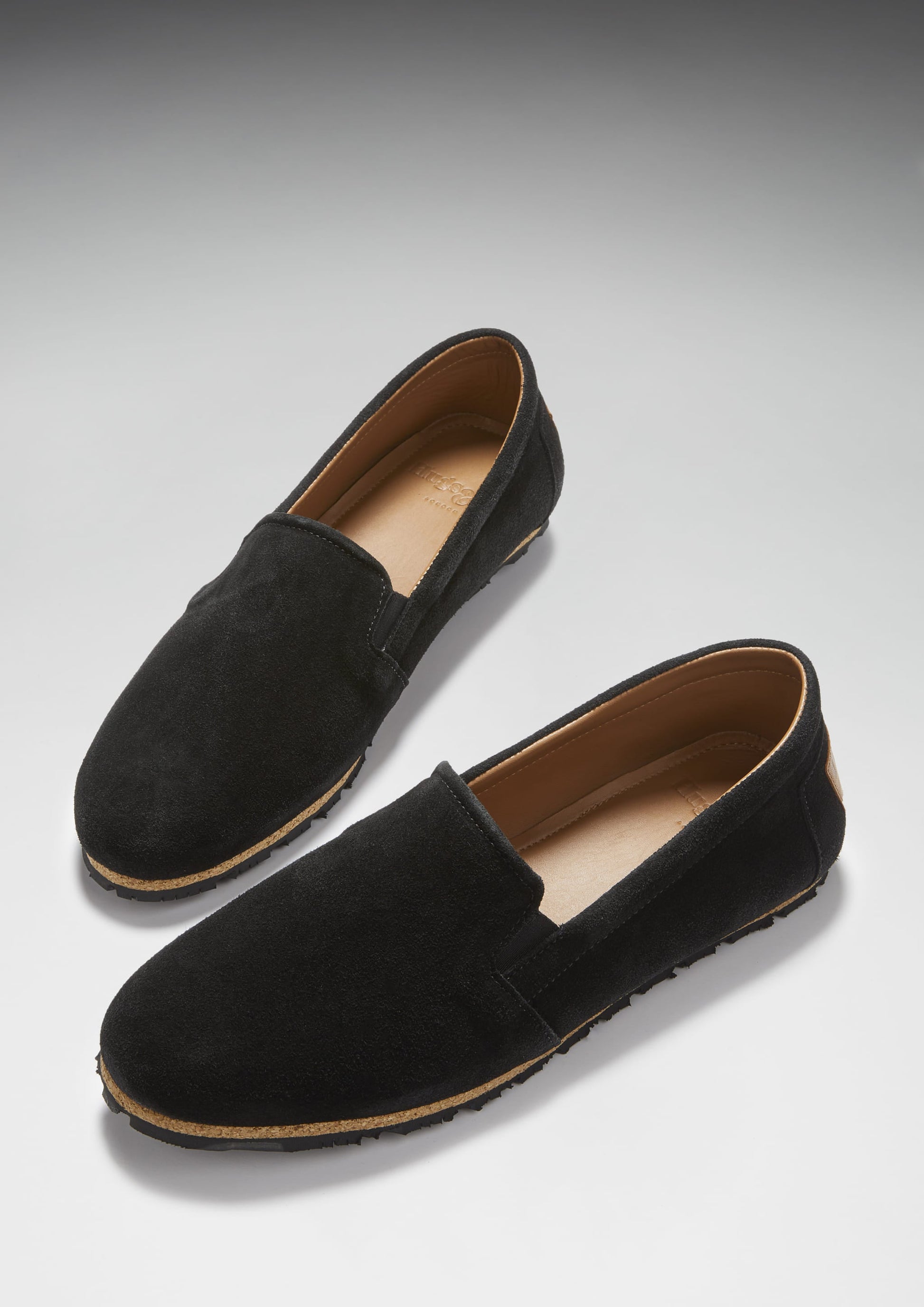 Black Suede Espadrilles with Upcycled Tyre Sole