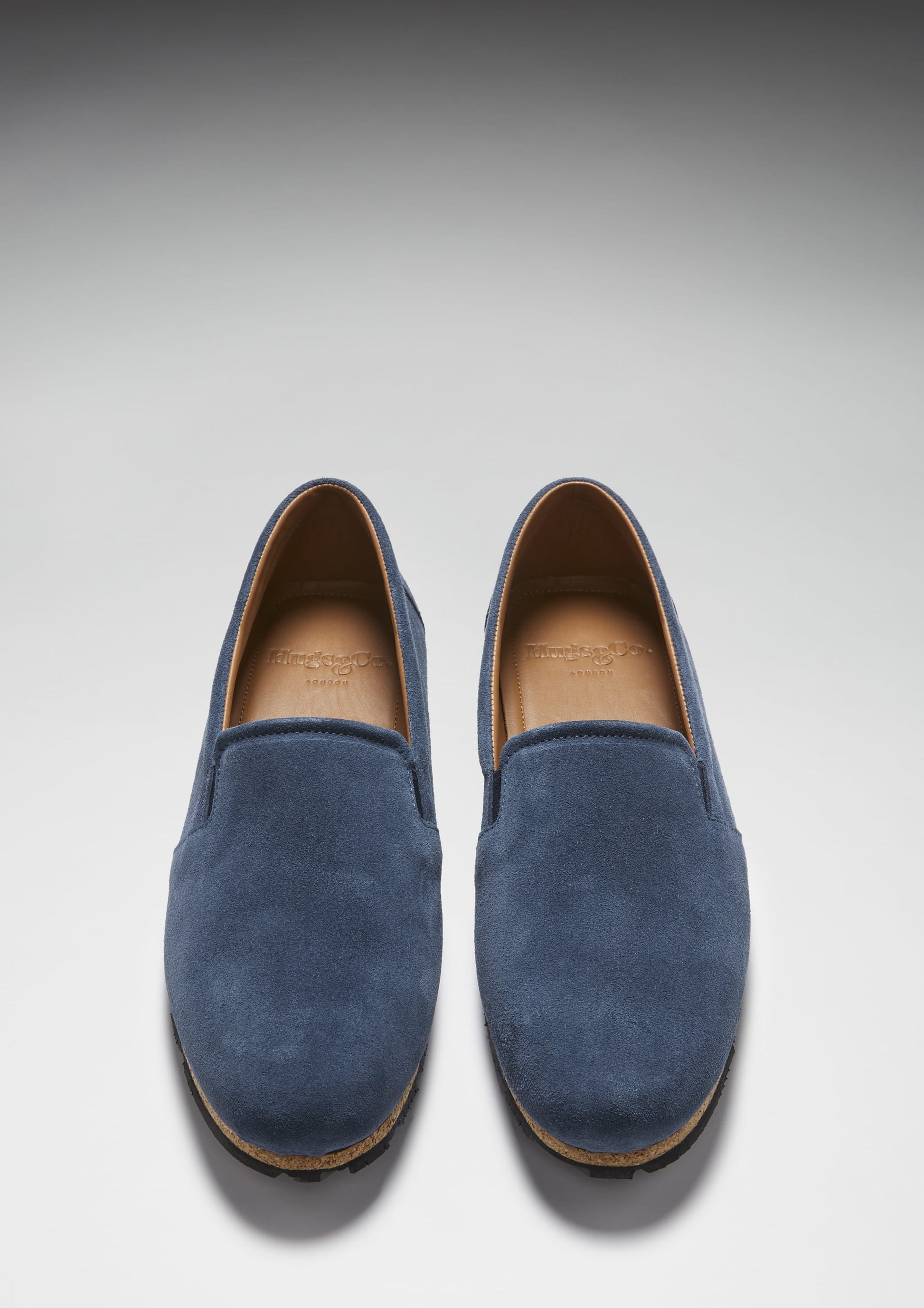 Denim Blue Suede Espadrilles with Upcycled Tyre Sole