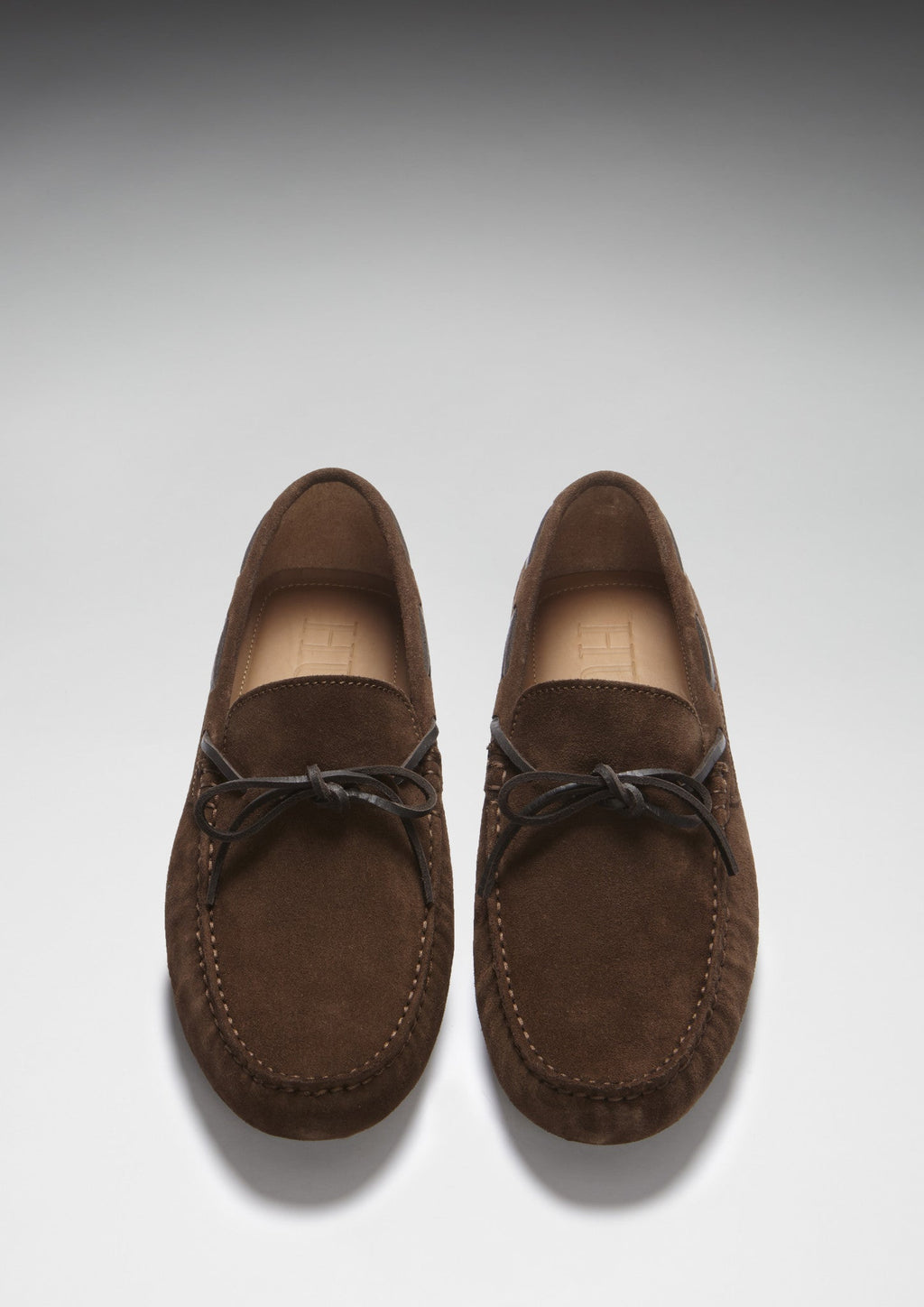 Brown Suede Laced Driving Loafers