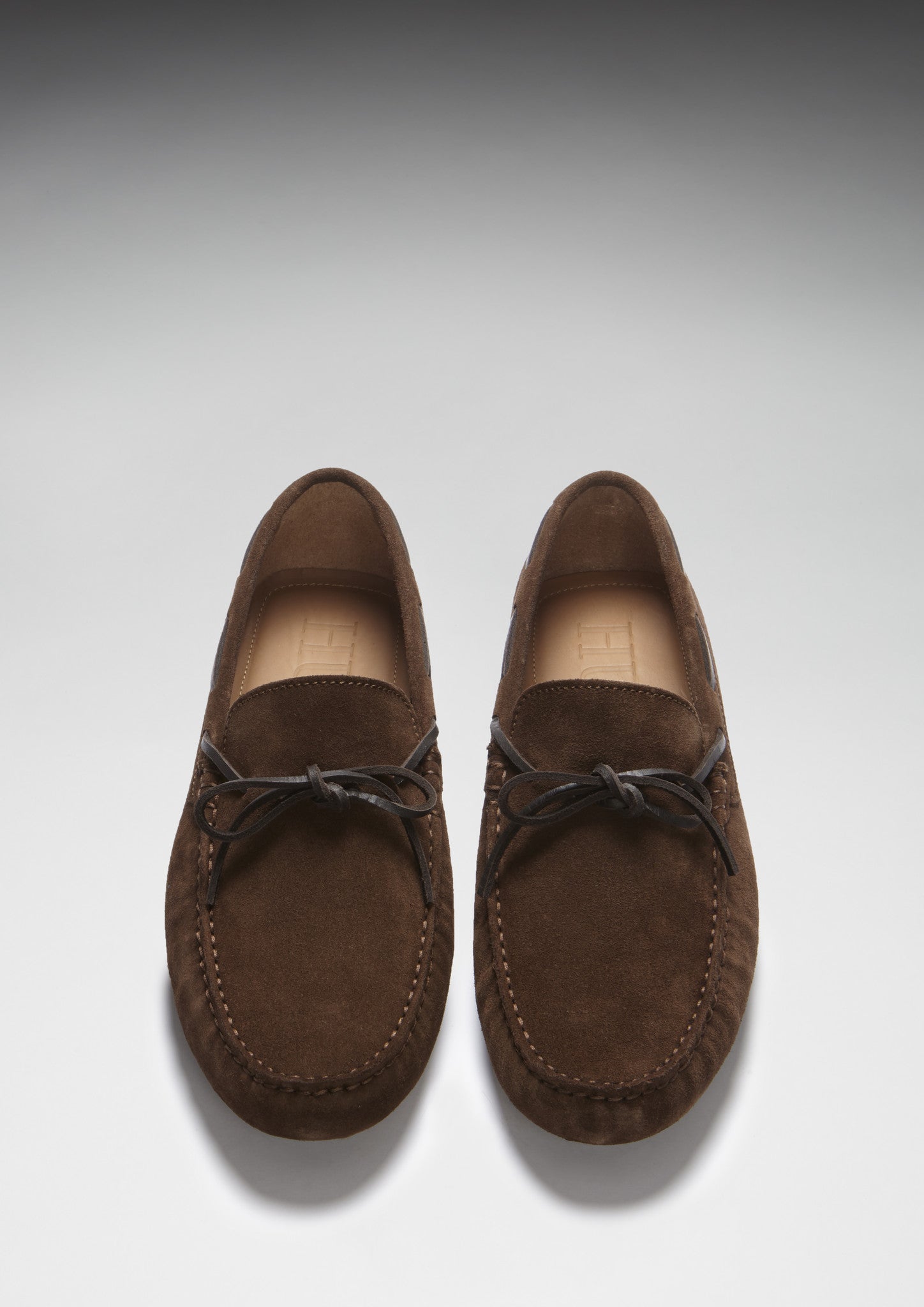 Brown Suede Laced Driving Loafers