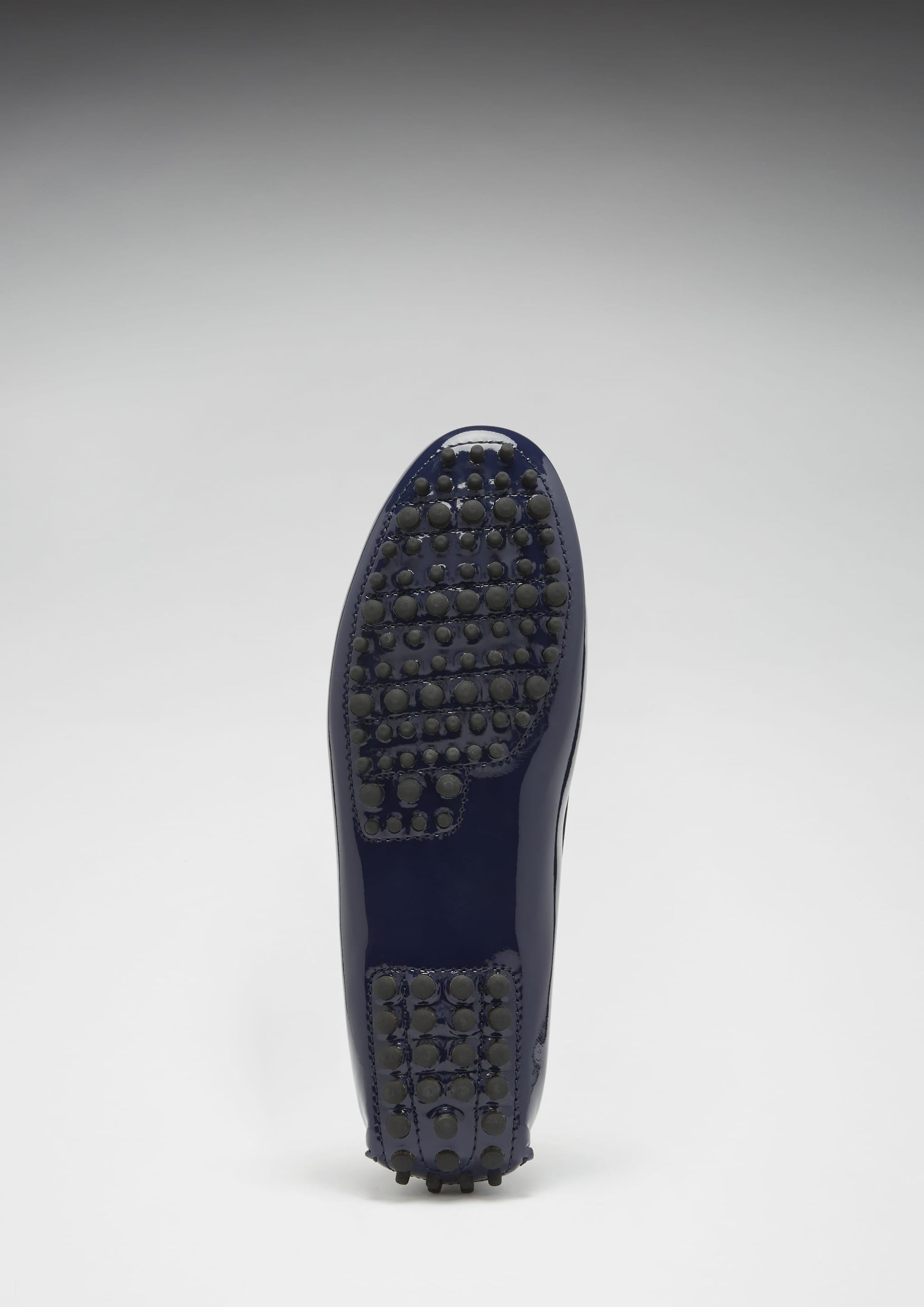 Navy Patent Leather Penny Loafers