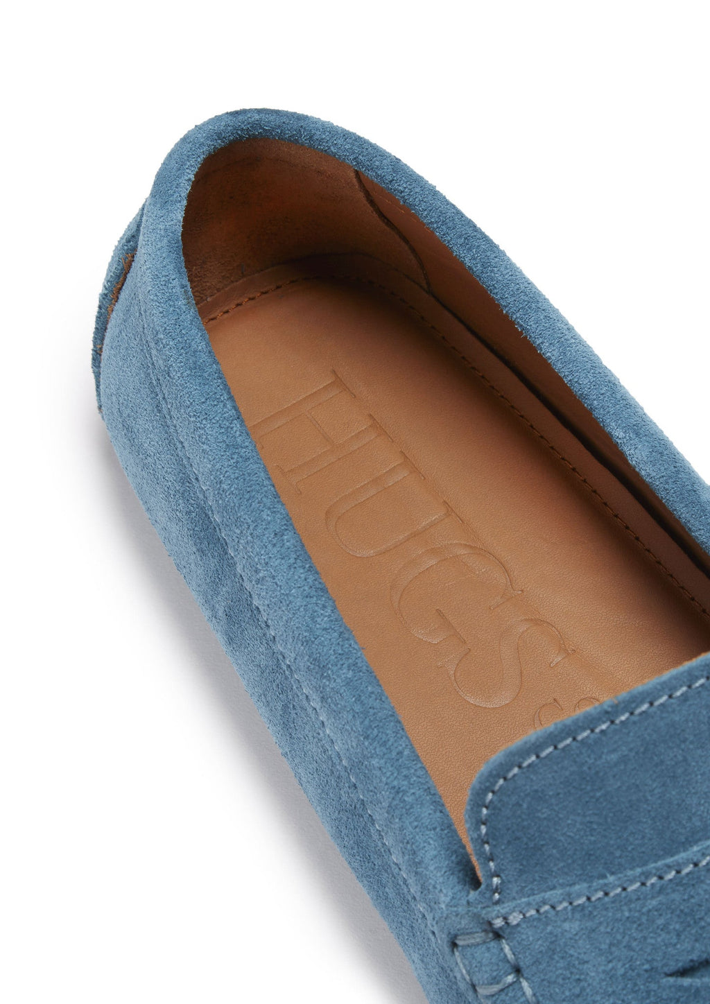 Penny Driving Loafers in Petrol Blue Suede