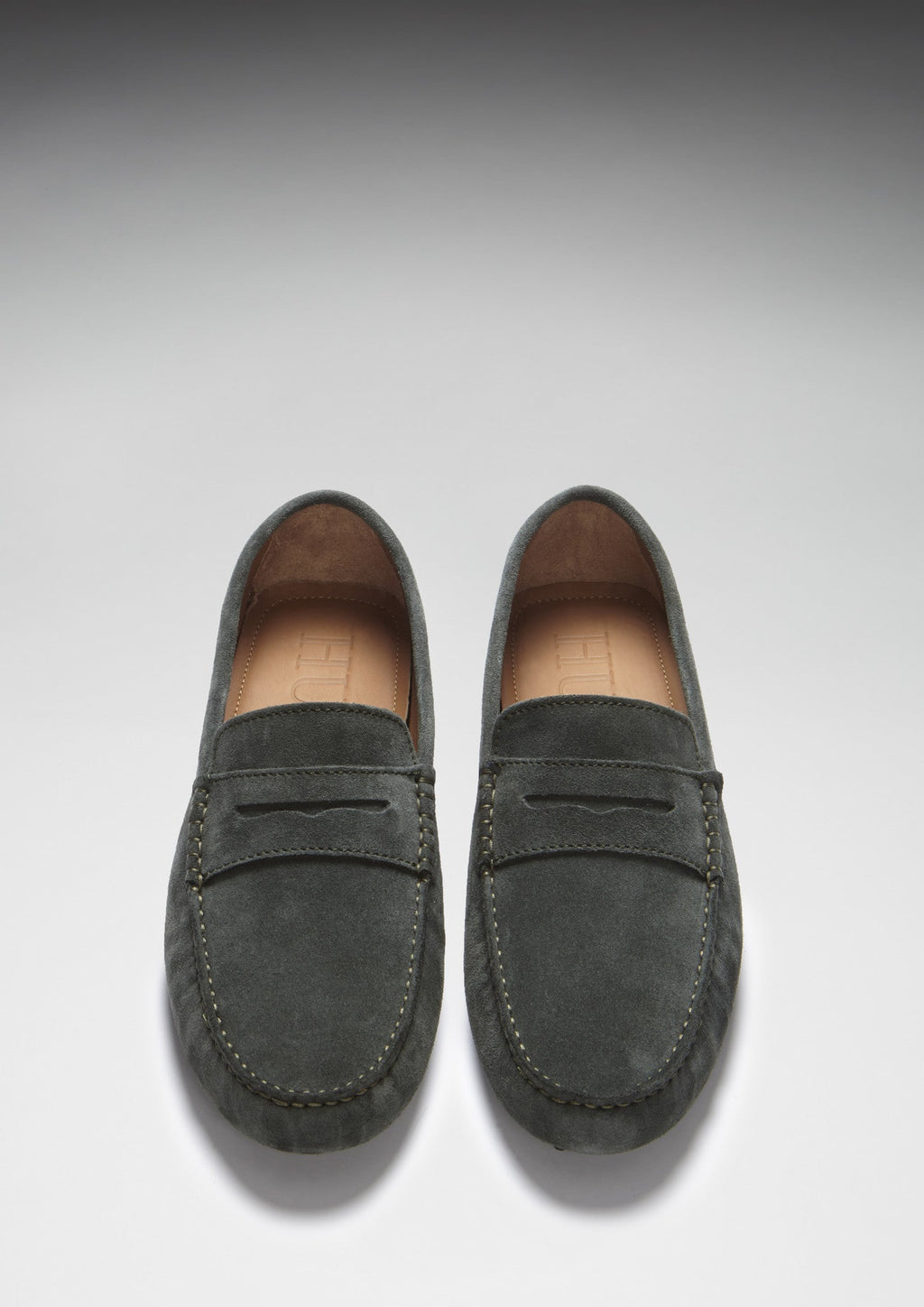 Penny Driving Loafers in Racing Green Suede