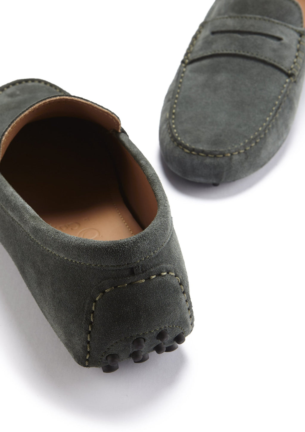 Penny Driving Loafers in Racing Green Suede