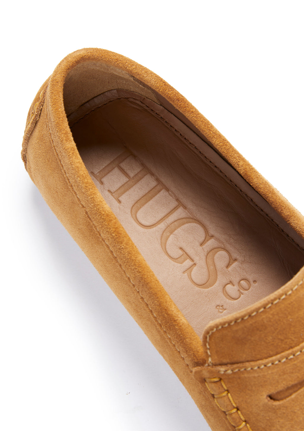 Tobacco Suede Penny Driving Loafers