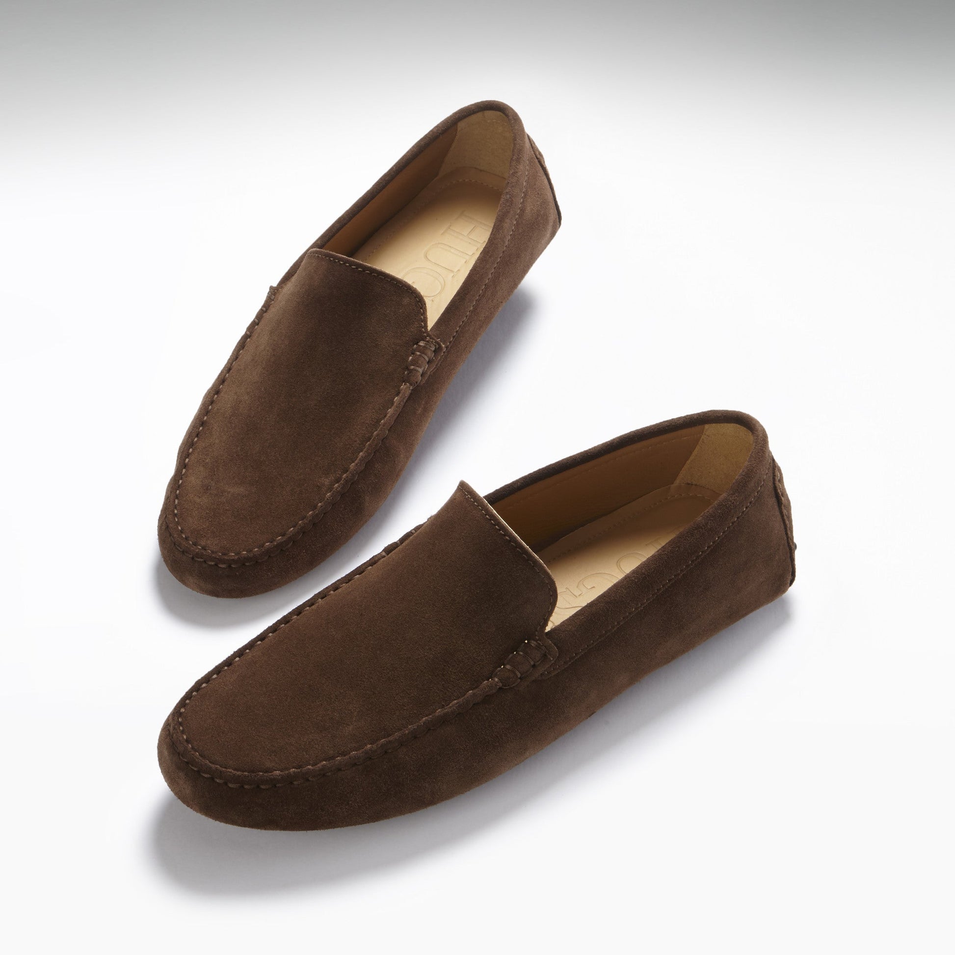 Brown Suede Driving Loafers