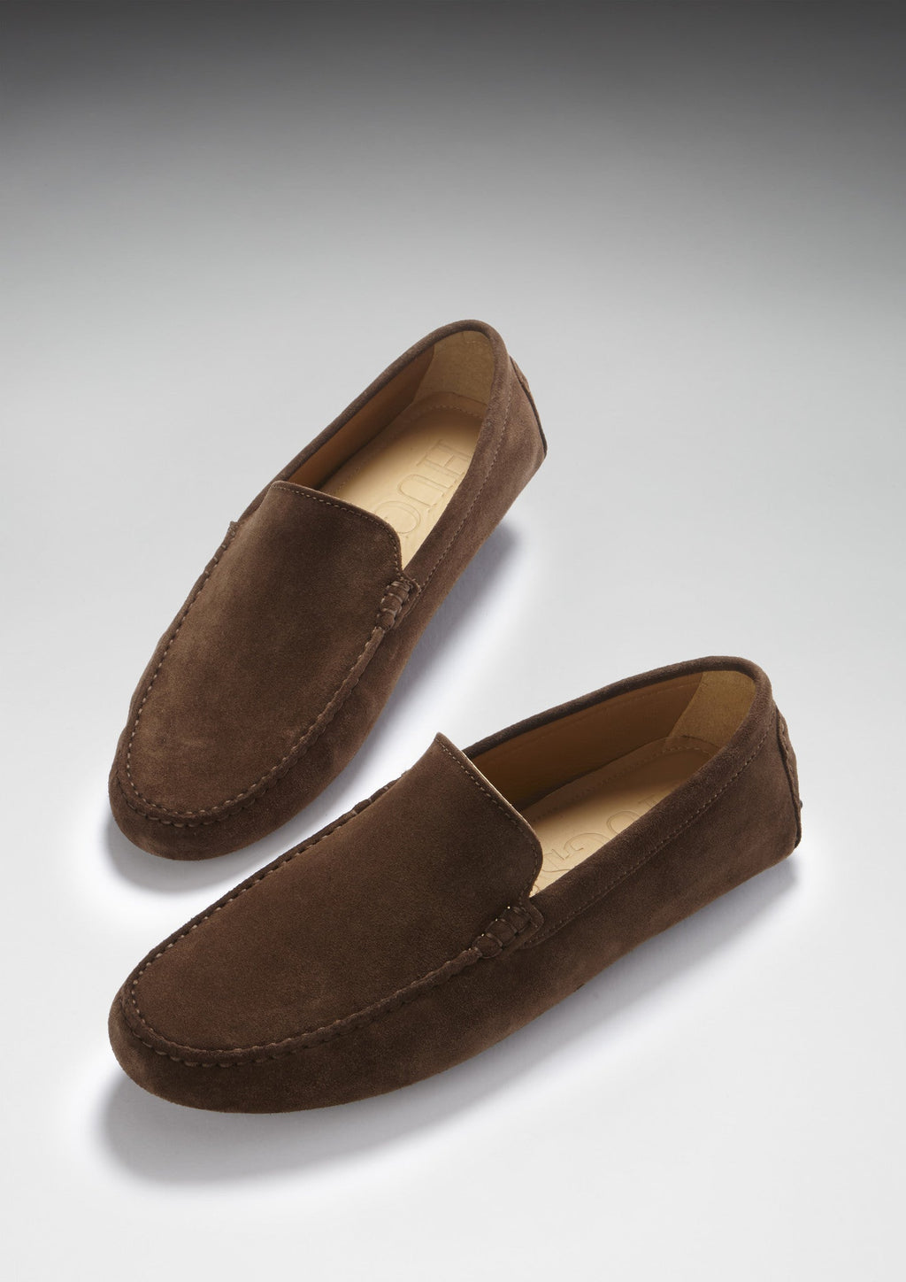 Brown Suede Driving Loafers