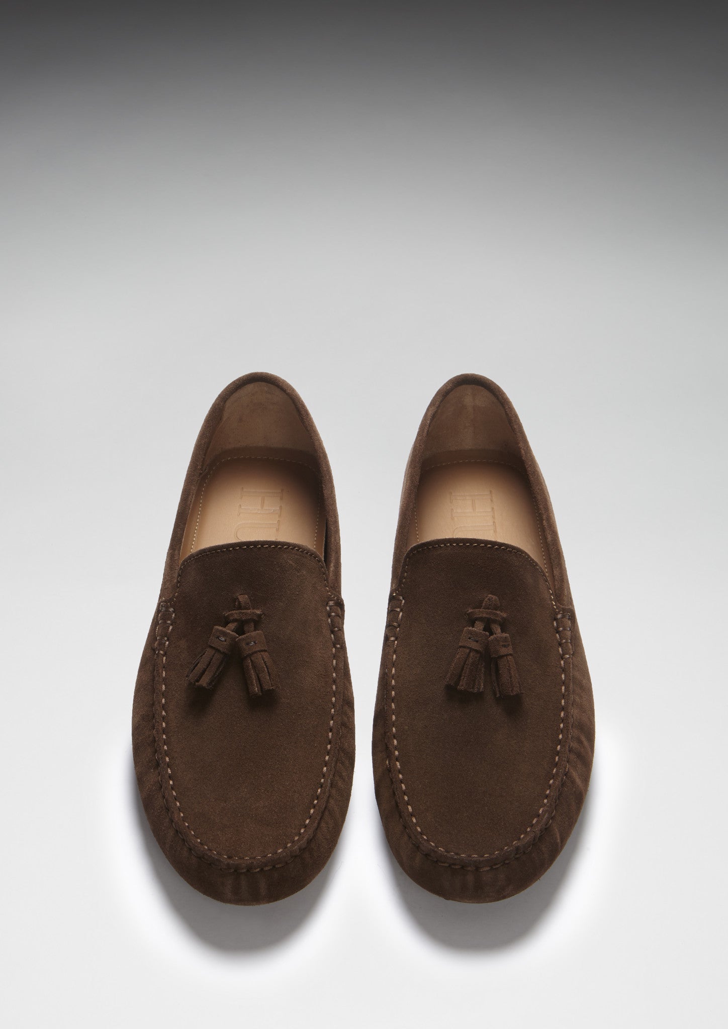 Brown Suede Tasselled Driving Loafers