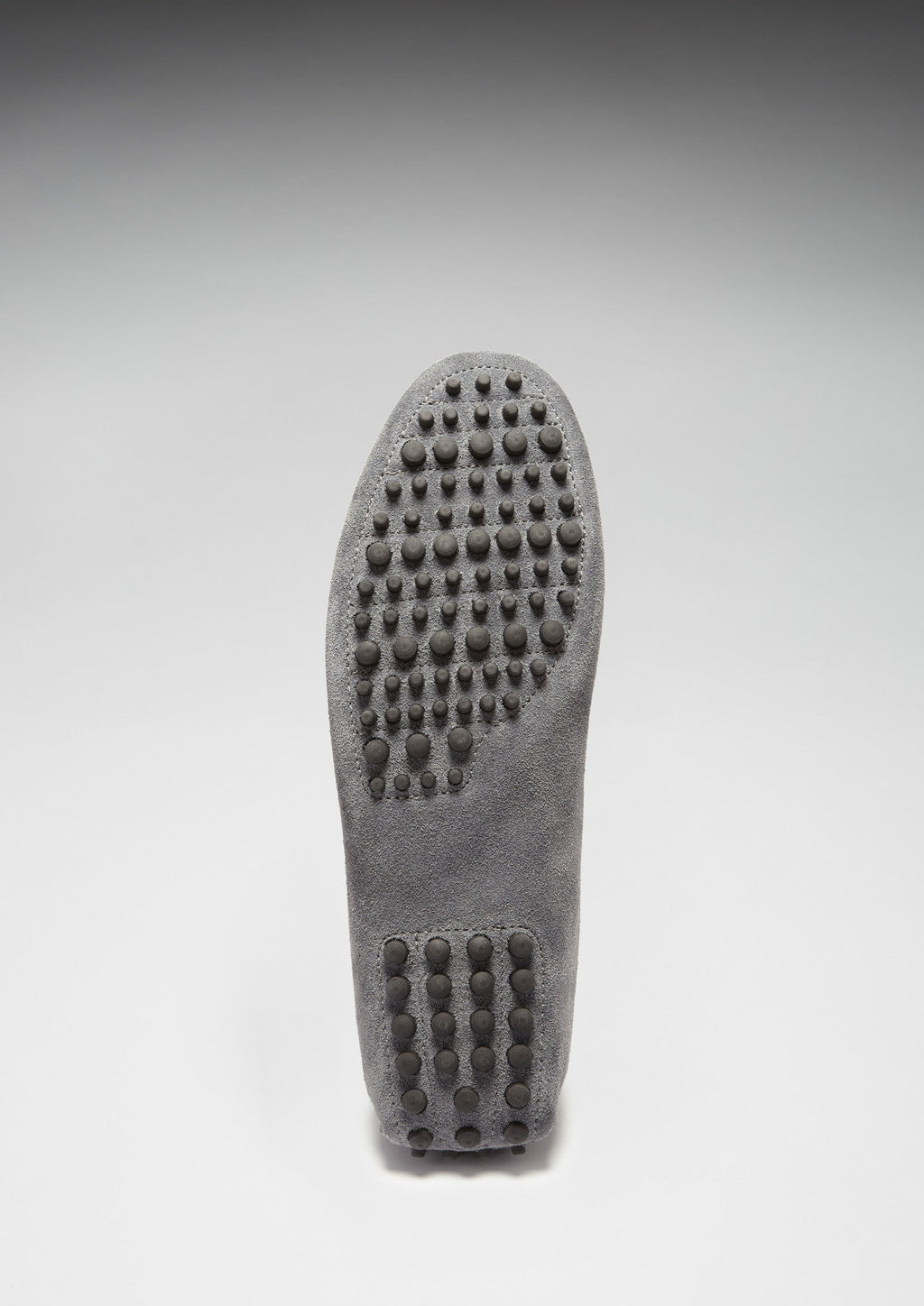 Slate Grey Suede Driving Loafers with Tassel