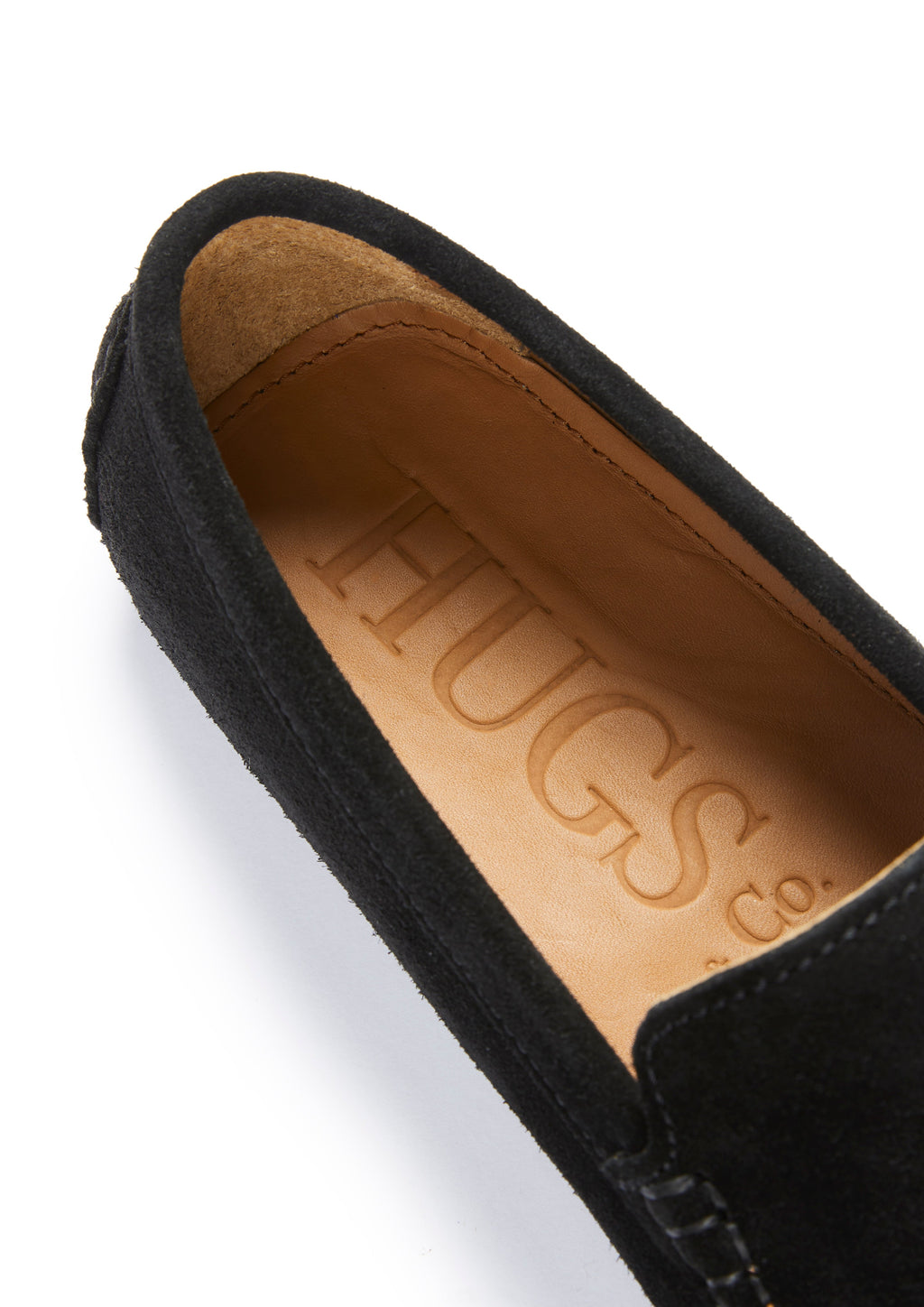 Black Suede Tasselled Driving Loafers