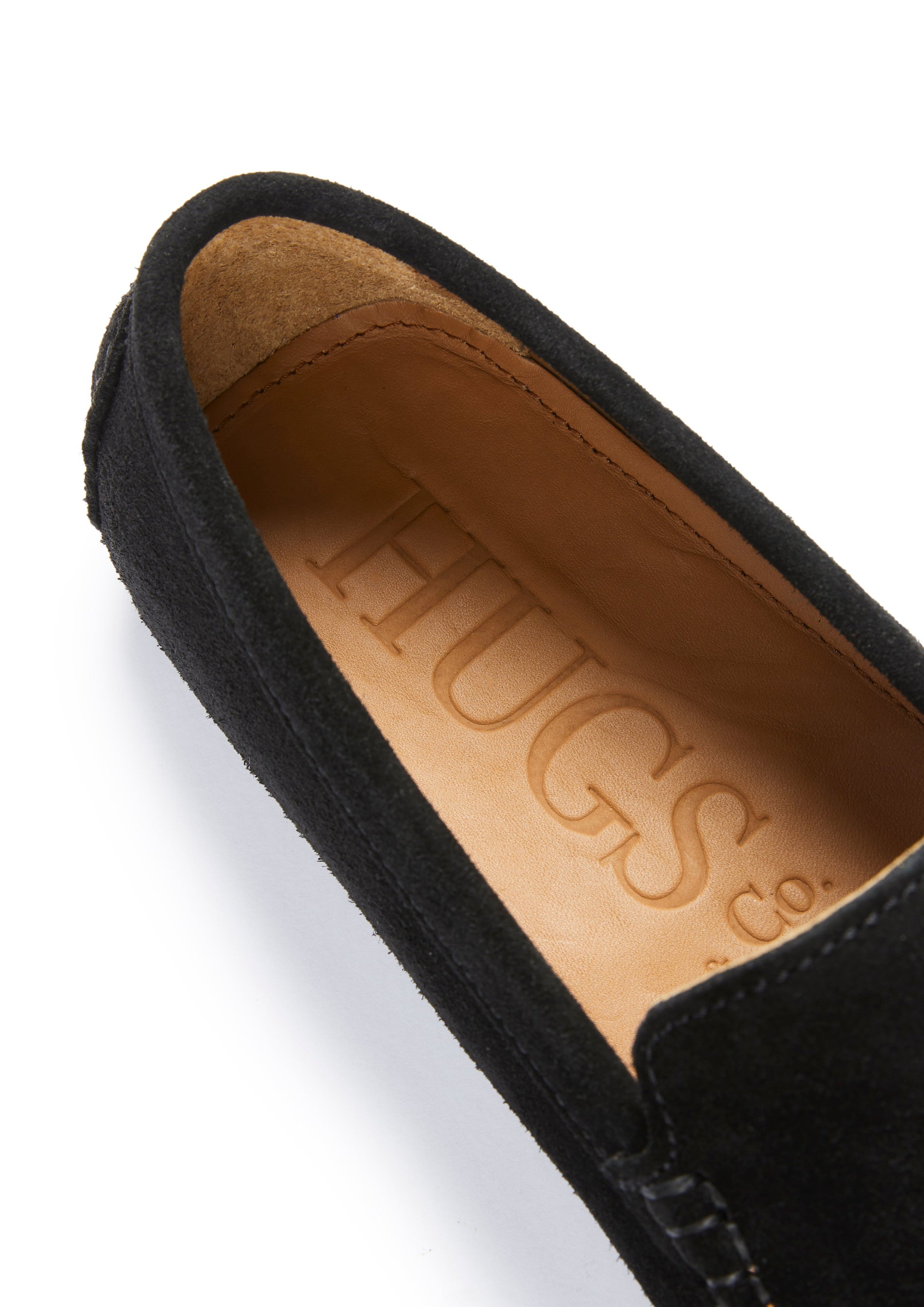 Black Suede Tasselled Driving Loafers