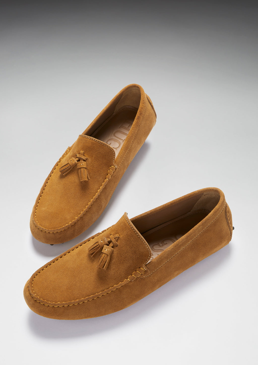 Tasselled Tobacco Suede Driving Loafers