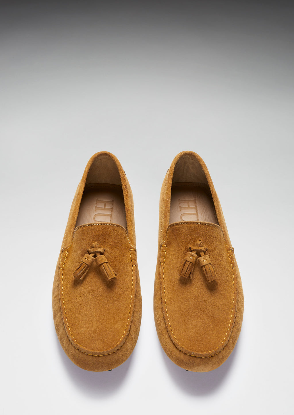 Tasselled Tobacco Suede Driving Loafers