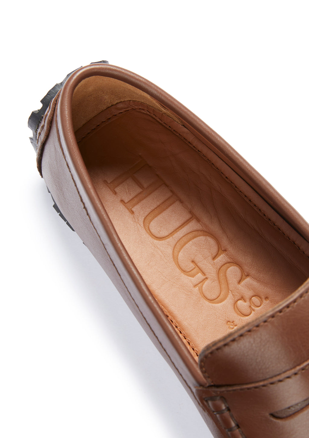 Brown Leather Penny Driving Loafers