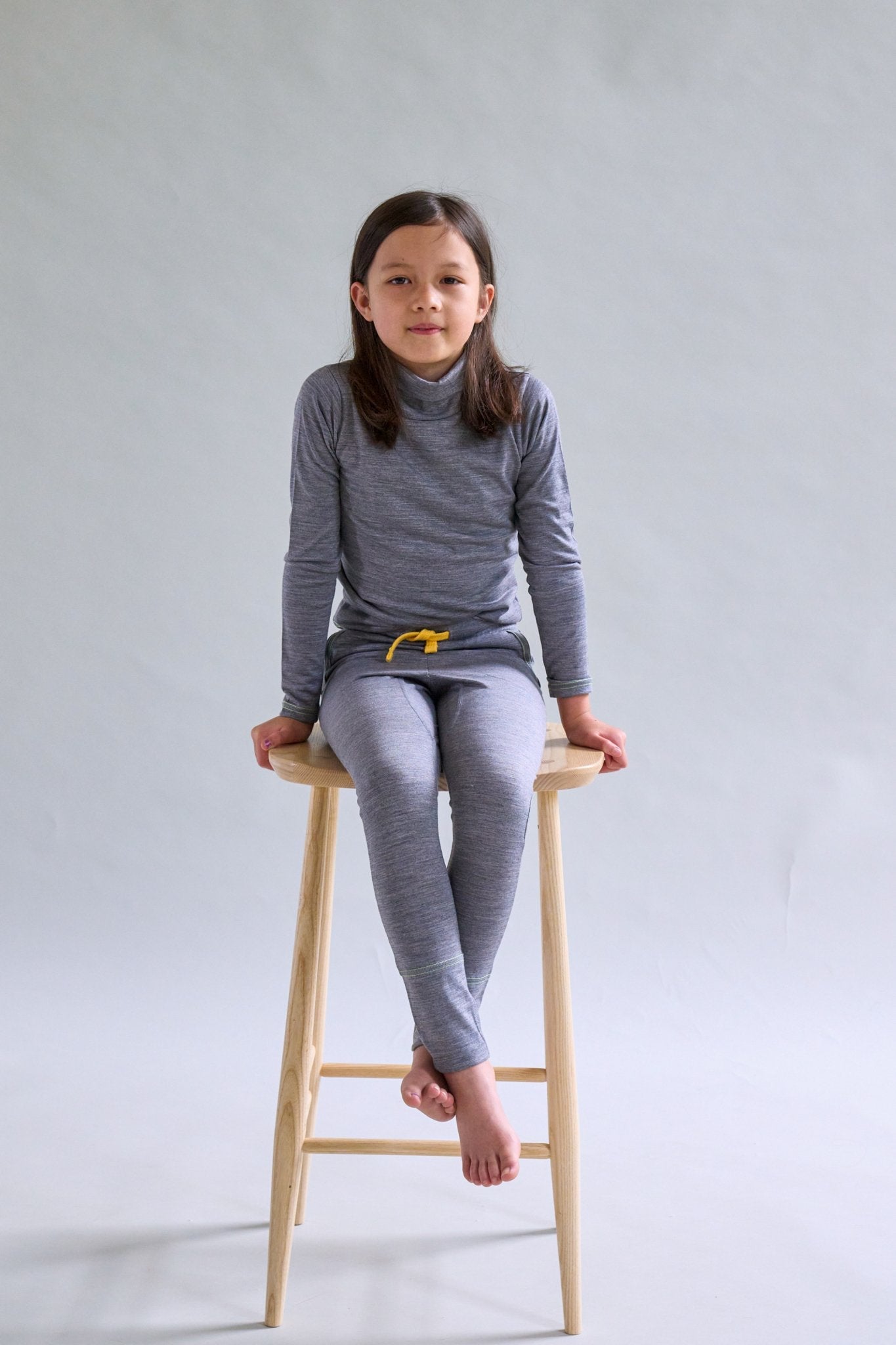 Merino Polo Neck in Chocolate Brown