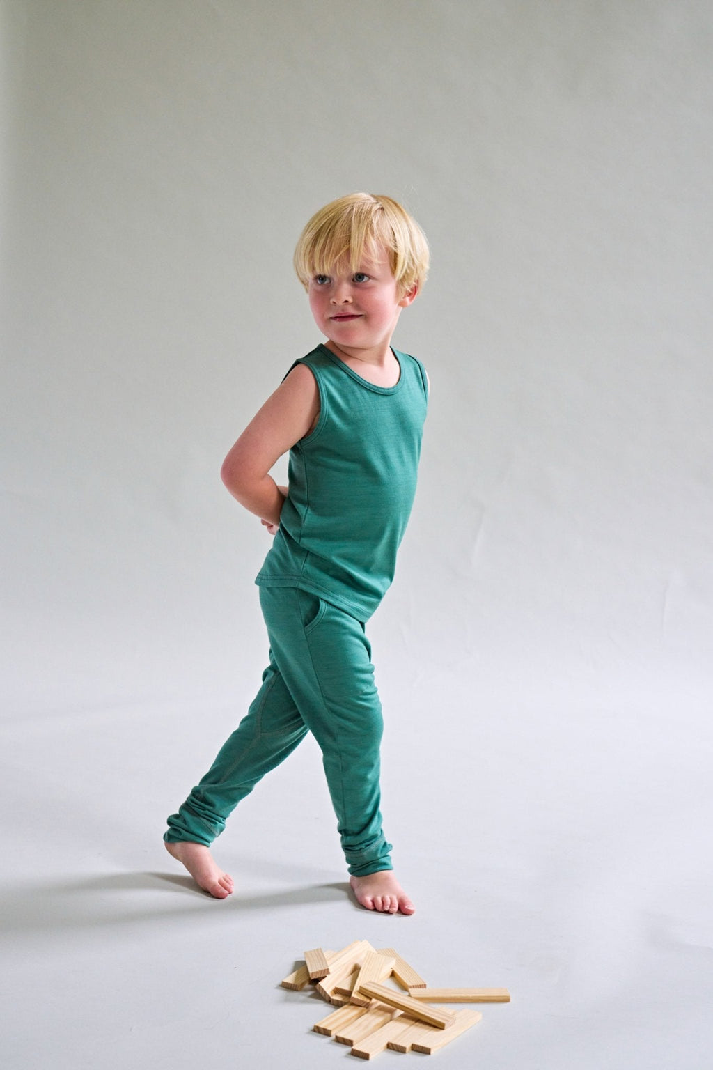 Merino Tank in Emerald Green