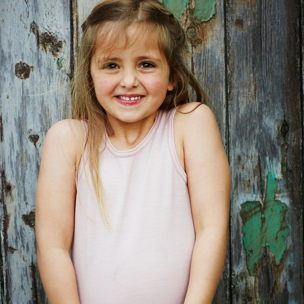 Merino Tank in Pink Peach Blossom