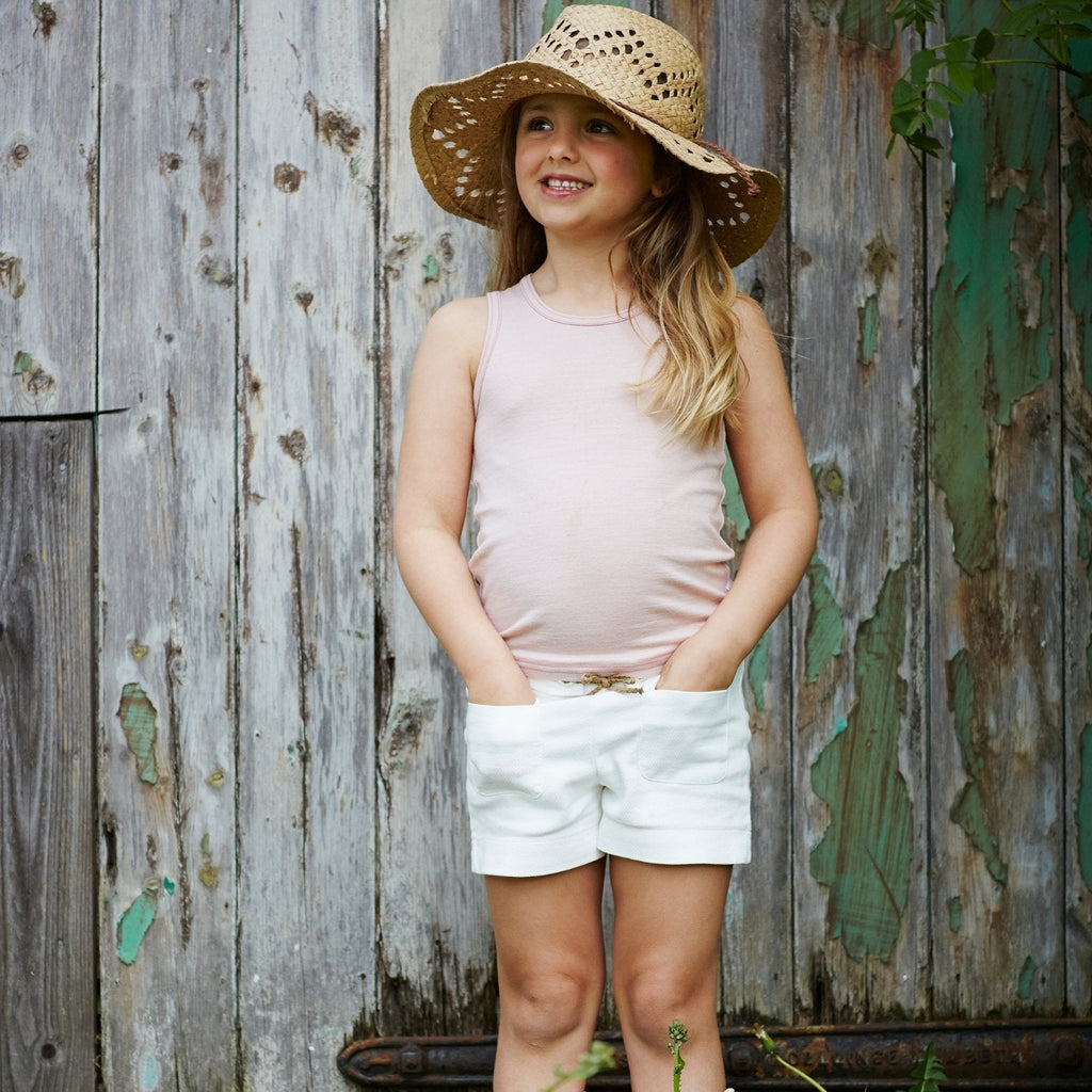 Merino Tank in Pink Peach Blossom