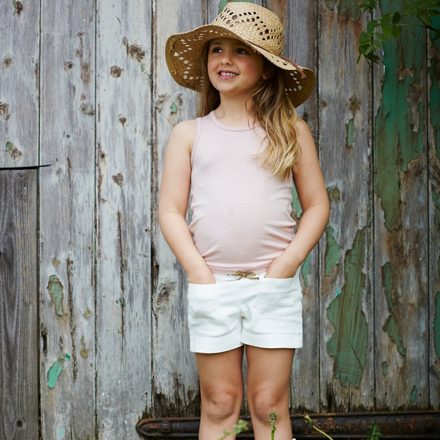 Merino Tank in Pink Peach Blossom